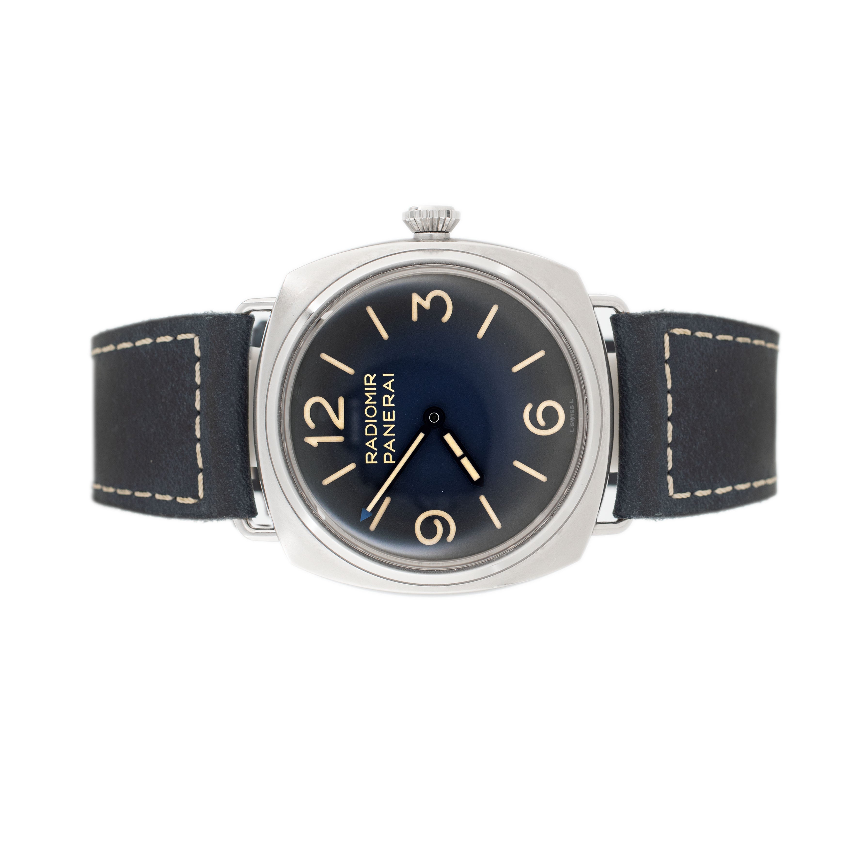 Panerai Radiomir Tre Giorni Stainless Steel Blue Dial 45mm Pam01335 Full Set