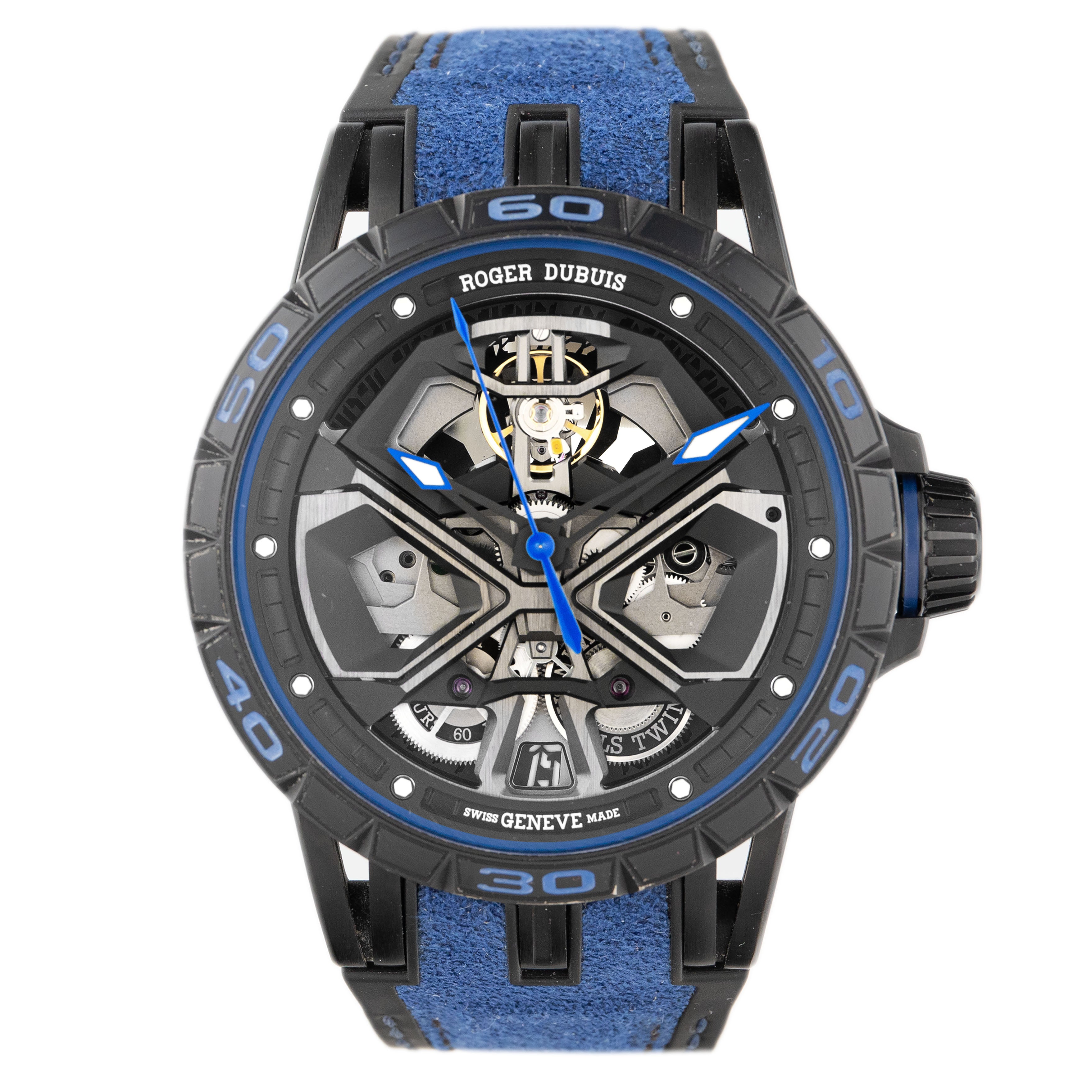 Roger Dubuis Excalibur Spider Monobalancier Huracan Titanium Skeleton Dial 45mm DBEX0749 Full Set
