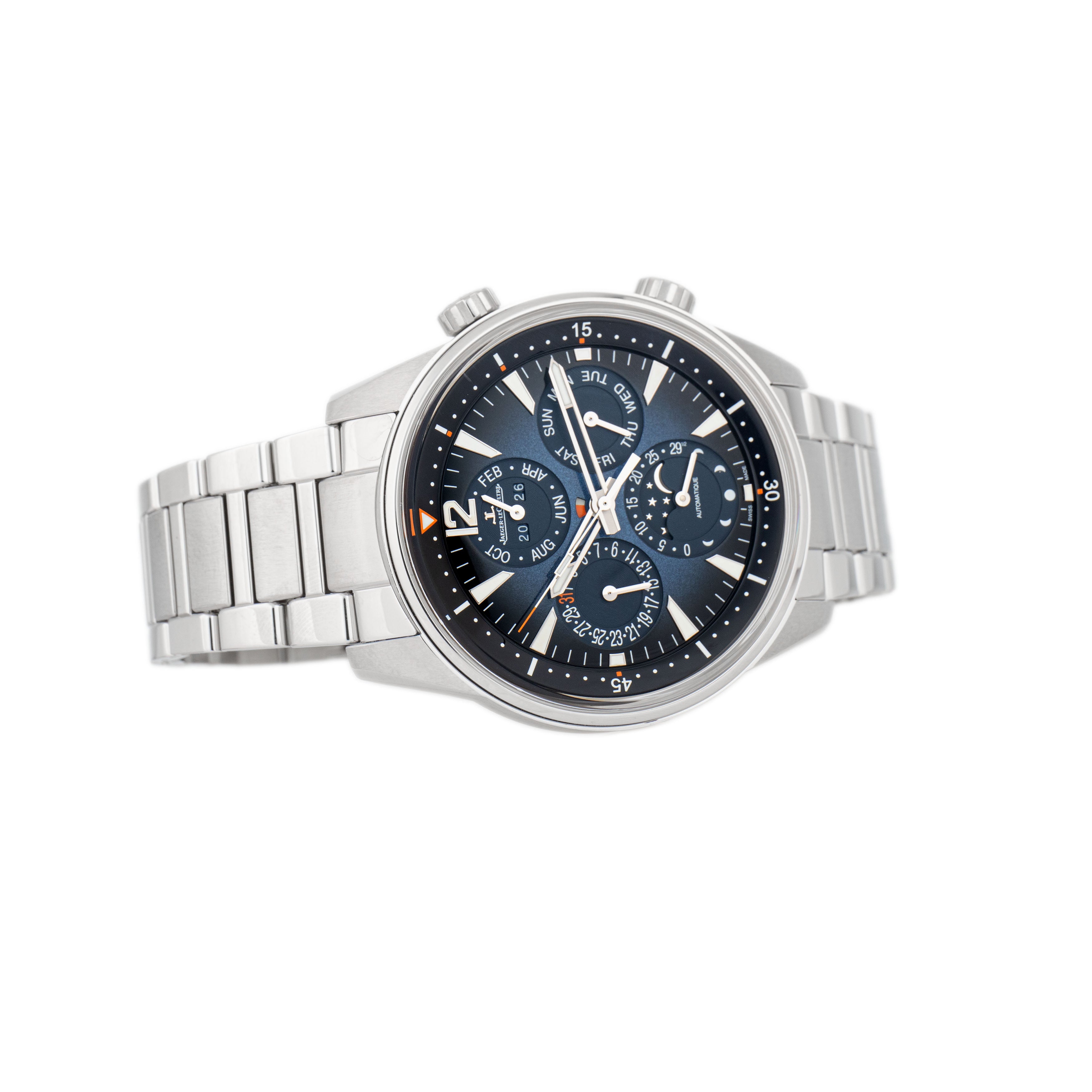 Jaeger-LeCoultre Polaris Perpetual Calendar Stainless Steel Blue Dial 42mm Q9088180 Full Set