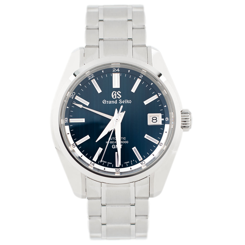 Grand Seiko Heritage GMT Stainless Steel Green Dial 40mm SBGJ241 Full