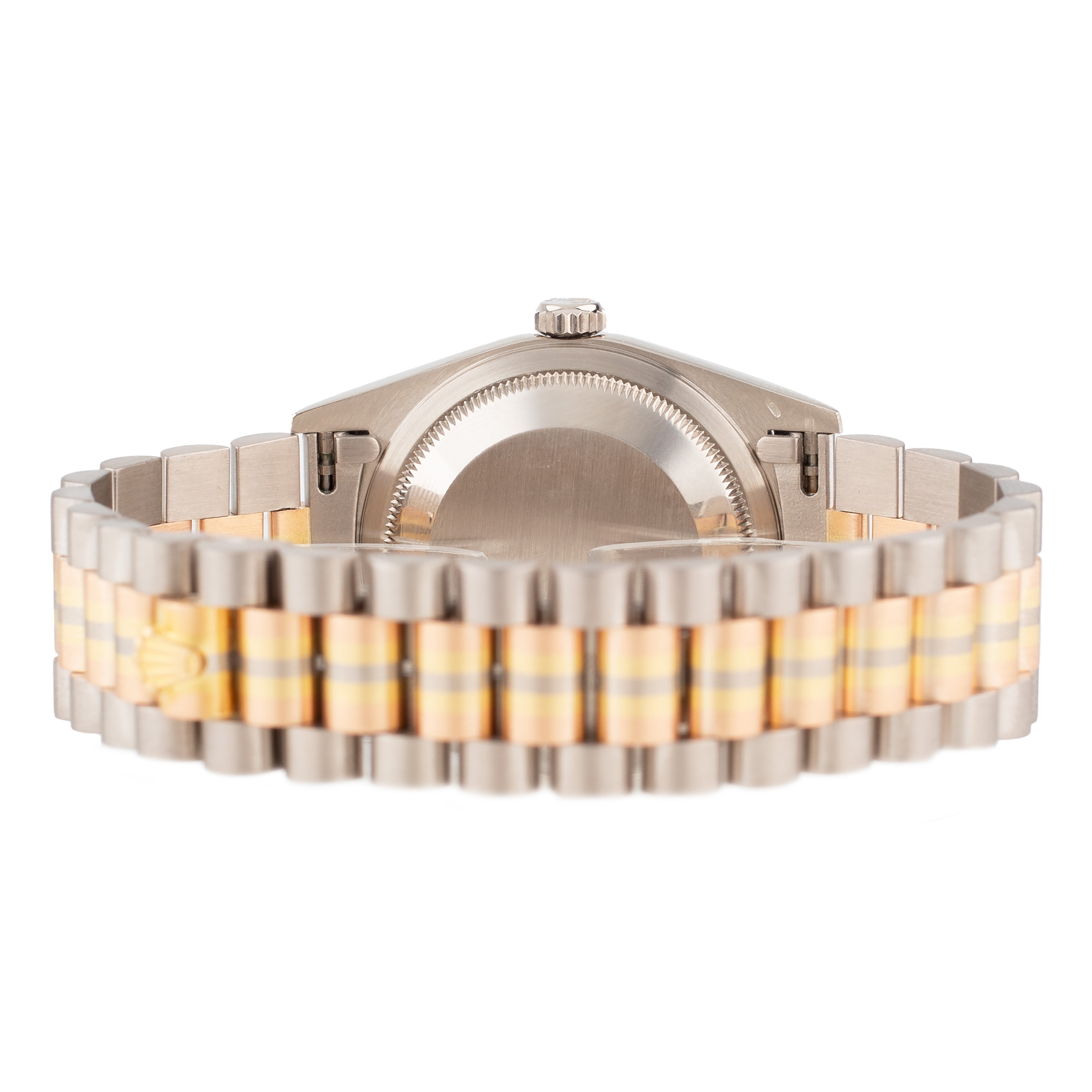 Rolex Day-Date 36 Tridor White Gold White Dial President Bracelet