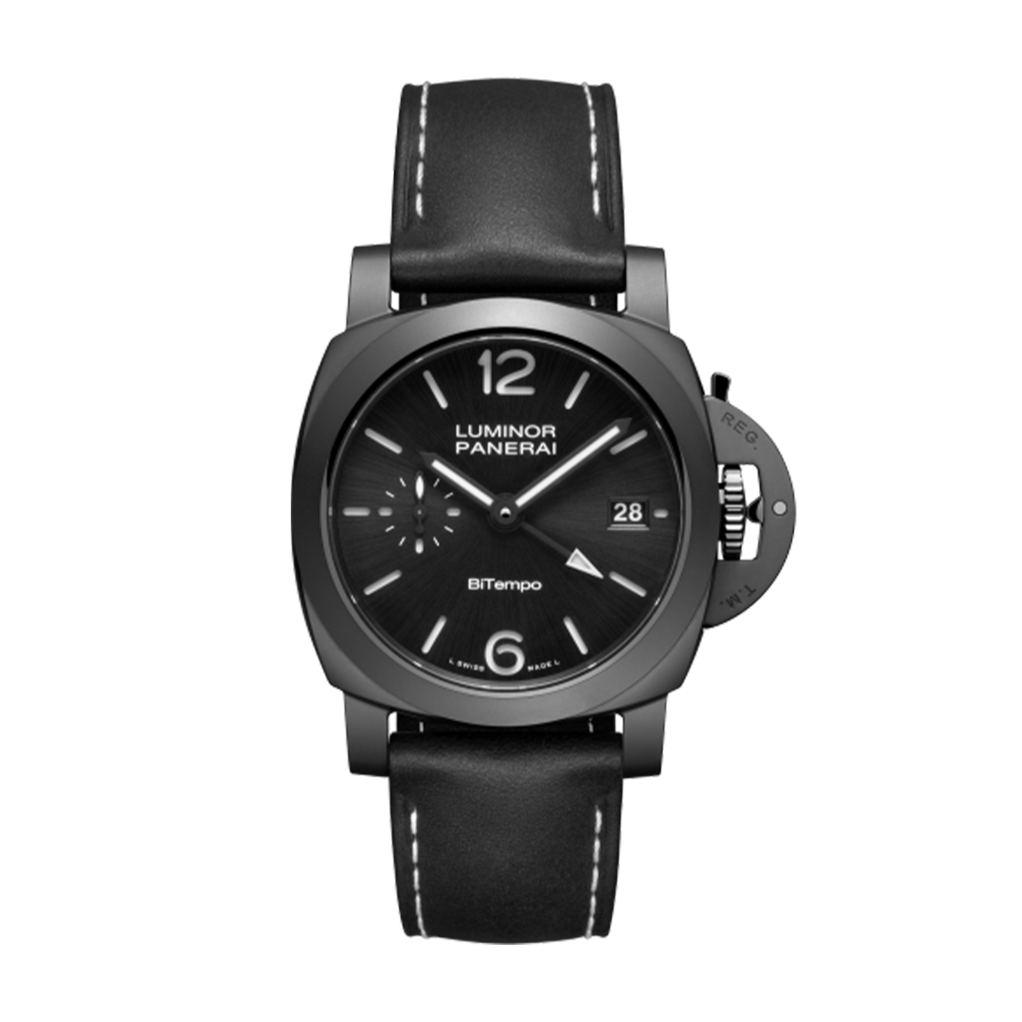 Panerai Luminor GMT Ceramica Watch, 40mm Black Dial, PAM01460