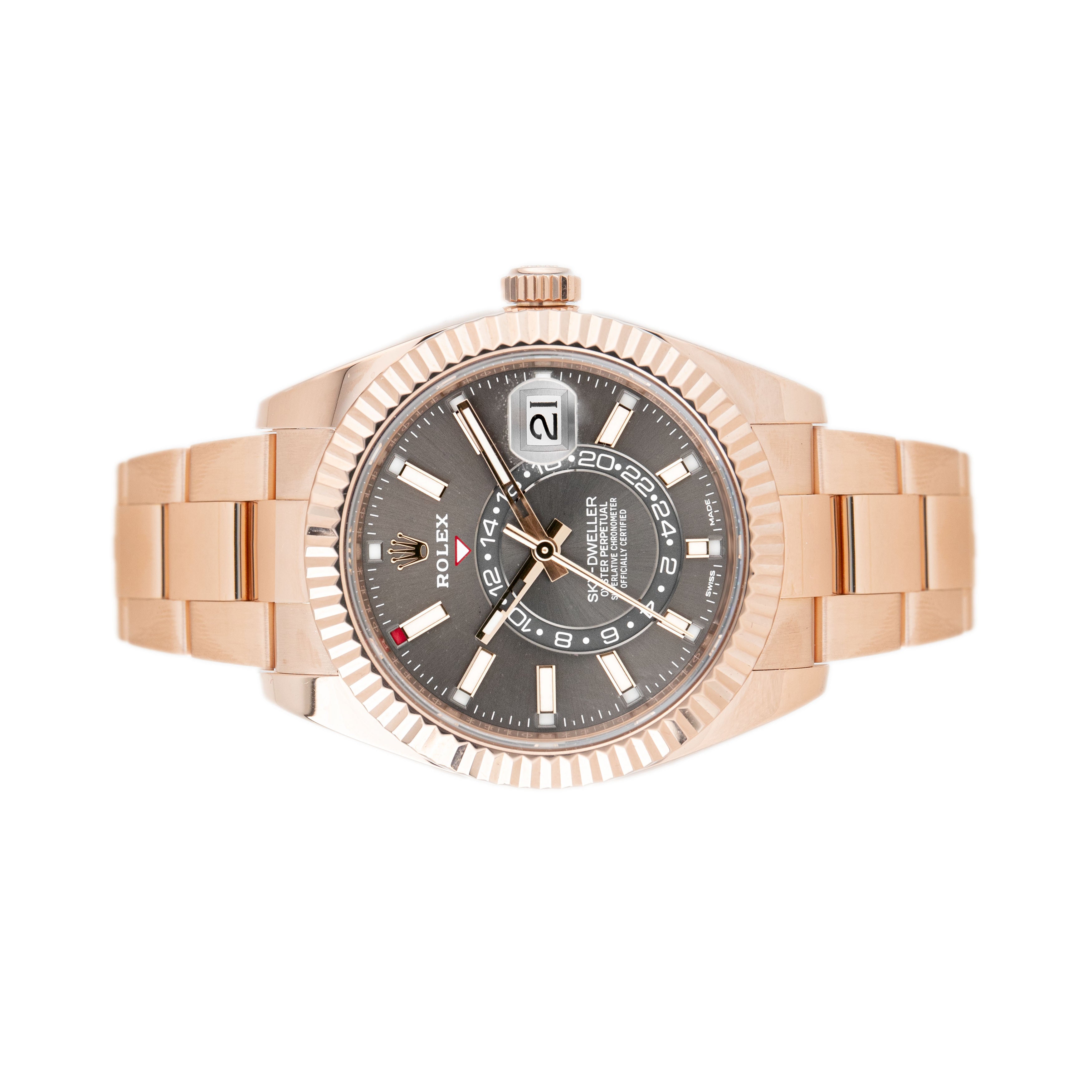 Rolex Sky-Dweller Rose Gold Slate Gray Dial Oyster 42mm 336935