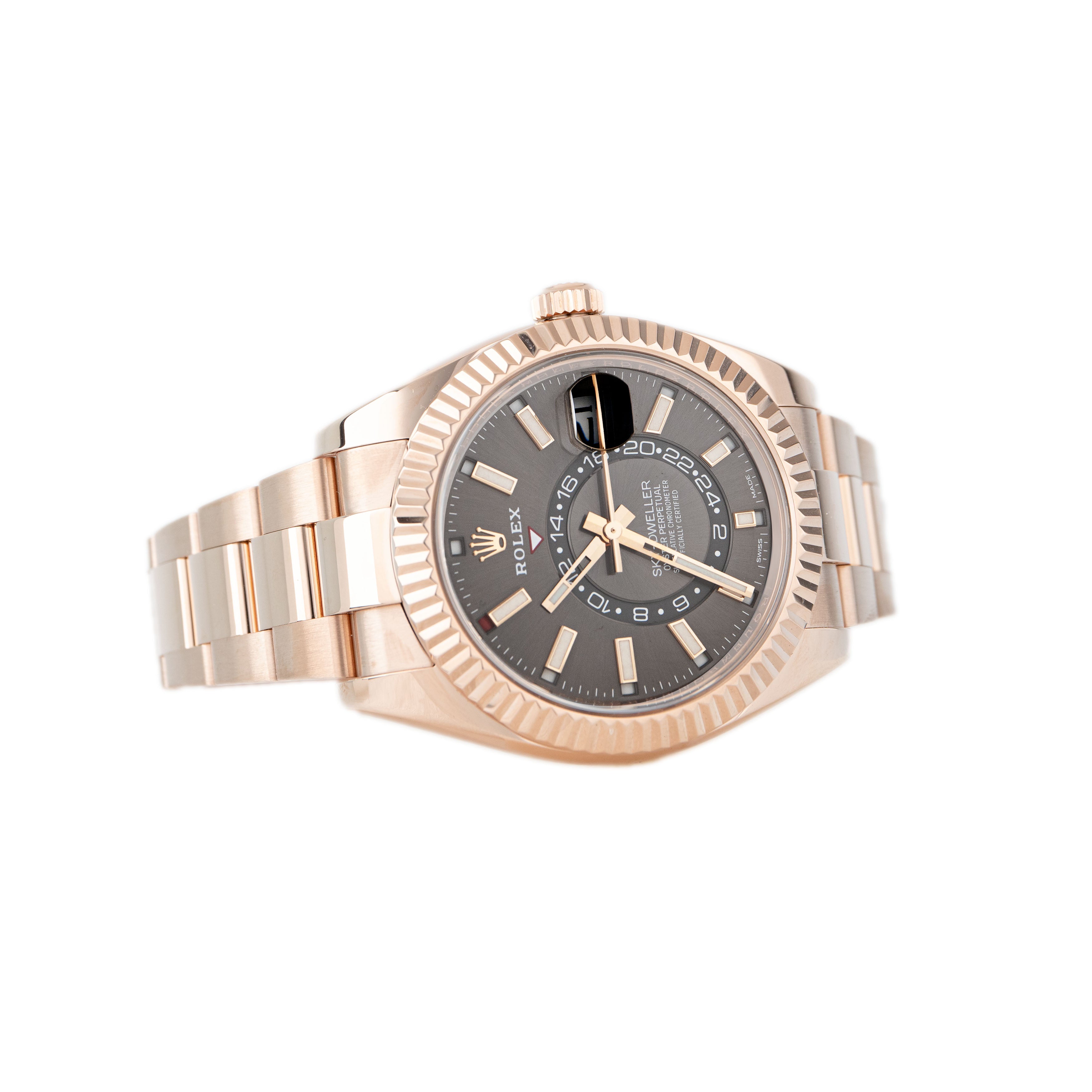 Rolex Sky-Dweller Rose Gold Slate Gray Dial Oyster 42mm 336935