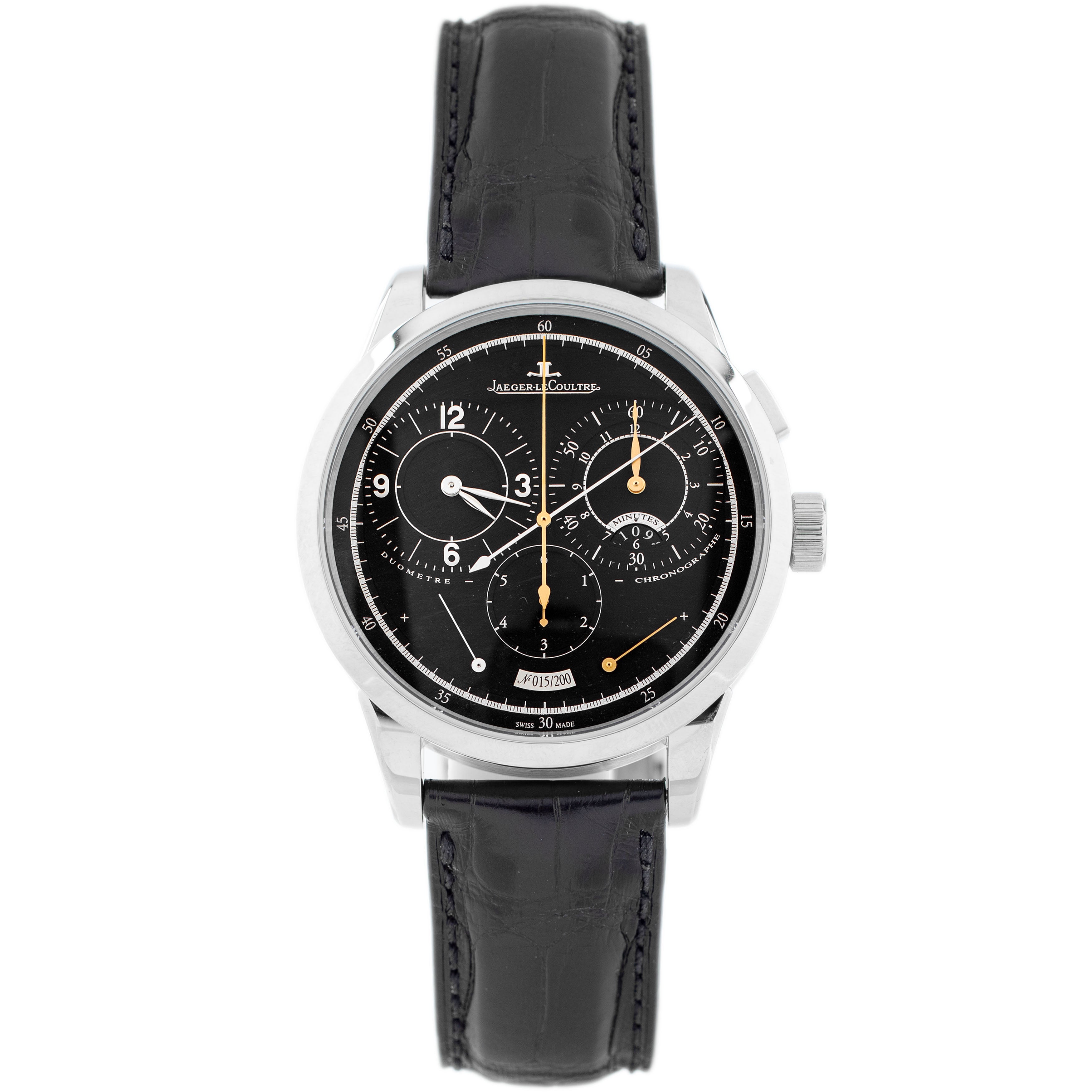 Jaeger-LeCoultre Duometre Chronographe White Gold Black Dial 42mm Q6013470 Full Set