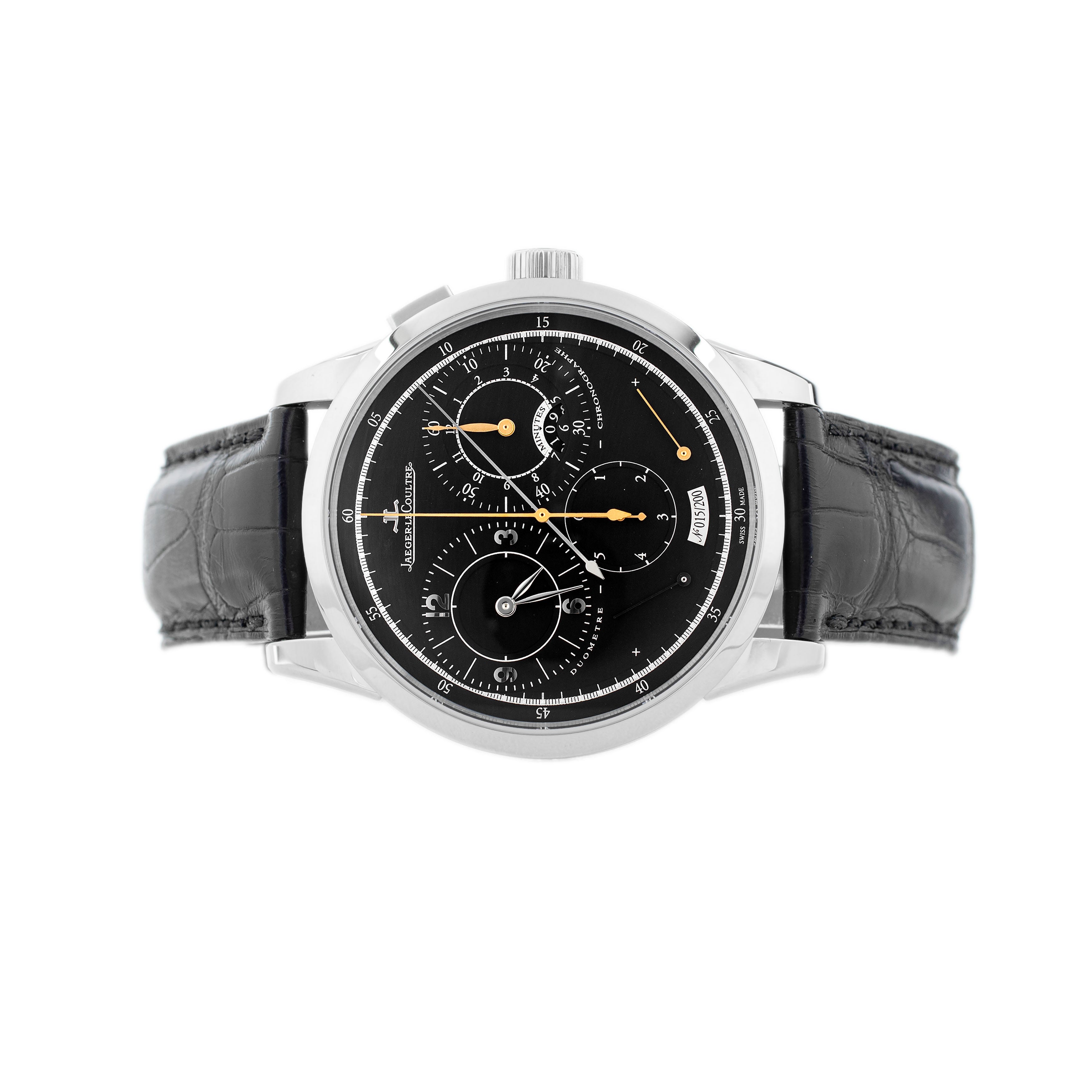 Jaeger-LeCoultre Duometre Chronographe White Gold Black Dial 42mm Q6013470 Full Set