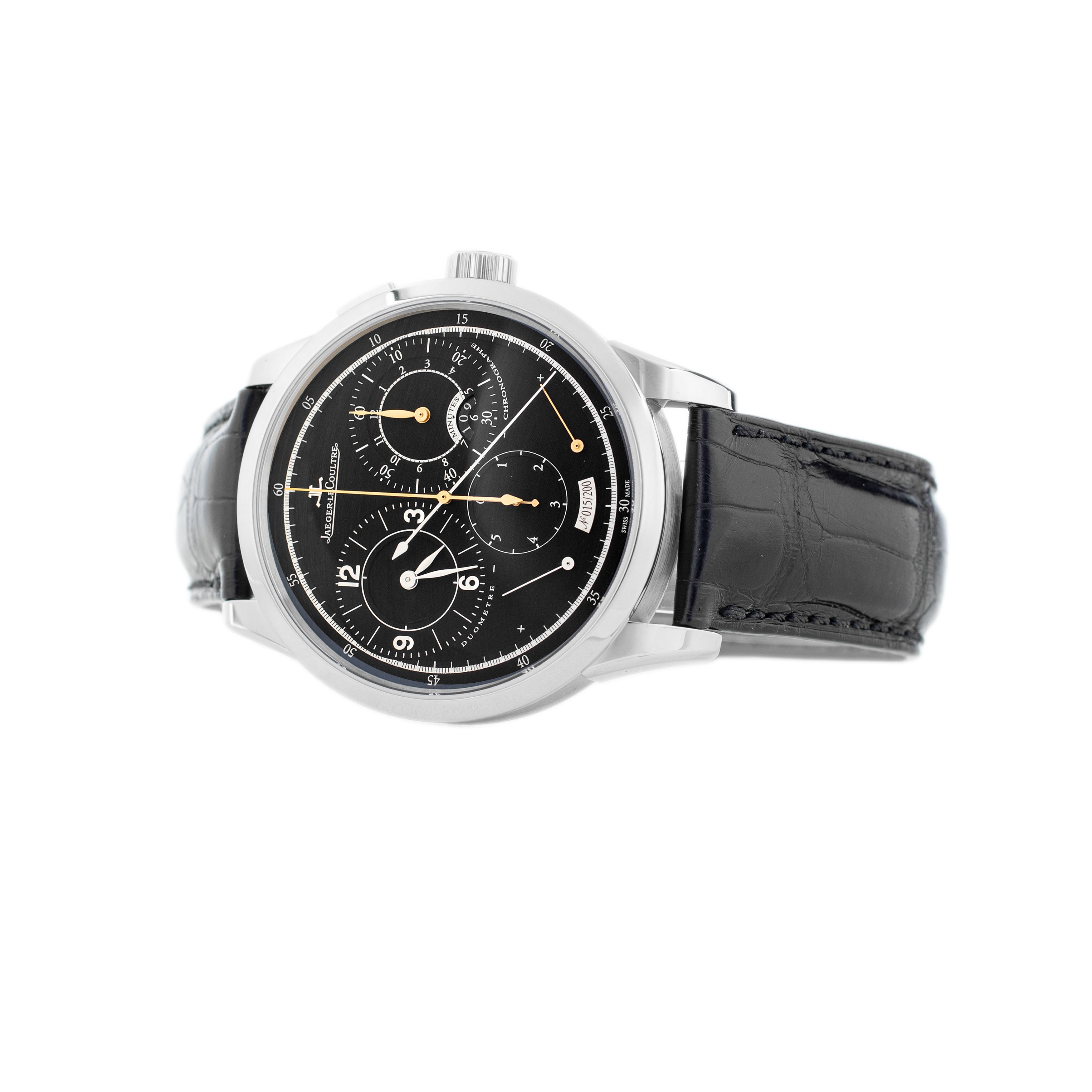 Jaeger-LeCoultre Duometre Chronographe White Gold Black Dial 42mm Q6013470 Full Set