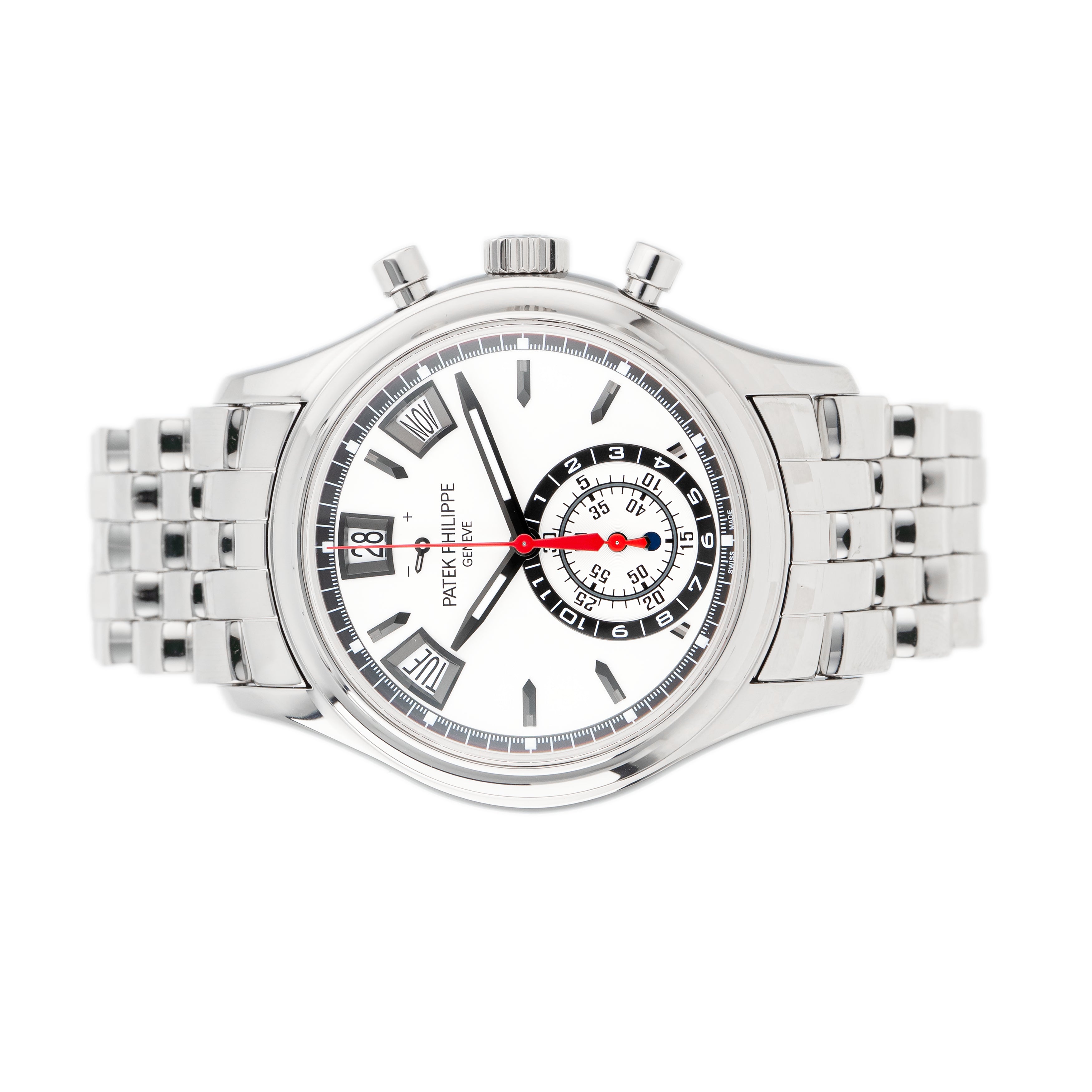 Patek Philippe Complications Annual Calendar Chronograph Stainless Steel Silver Dial 40.5mm 5960/1A-001 Full Set