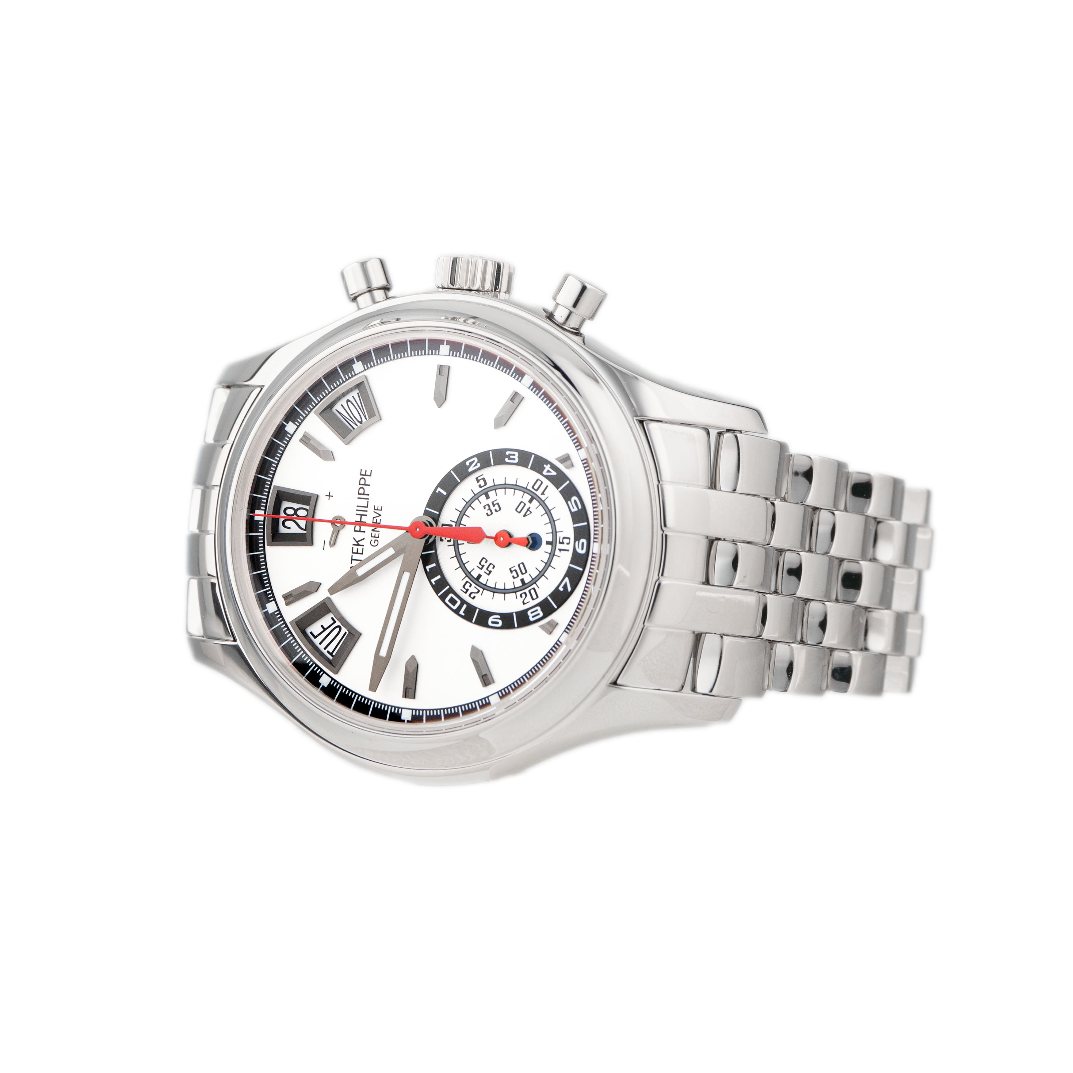 Patek Philippe Complications Annual Calendar Chronograph Stainless Steel Silver Dial 40.5mm 5960/1A-001 Full Set