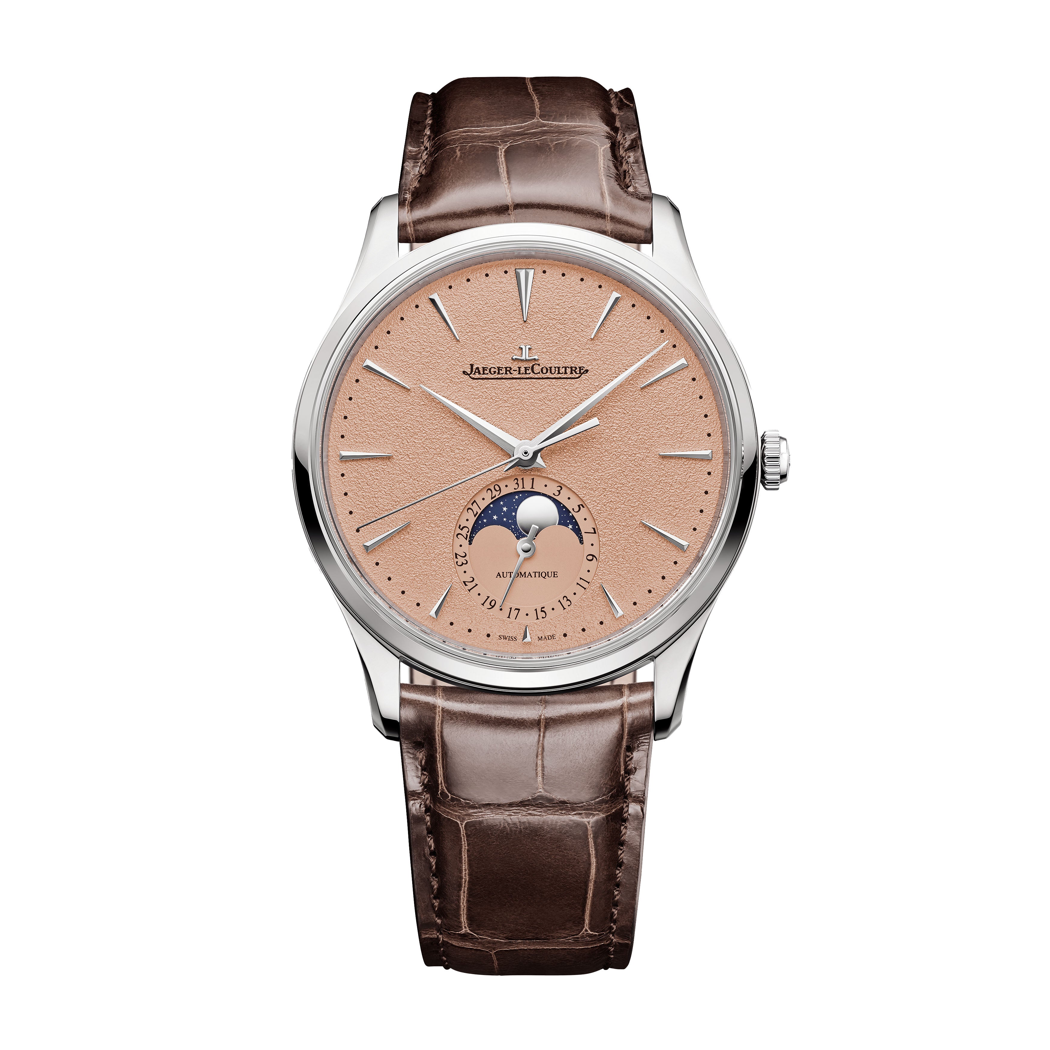 Jaeger-LeCoultre Master Ultra Thin Moon Watch, 39mm Salmon Dial, Q1368460