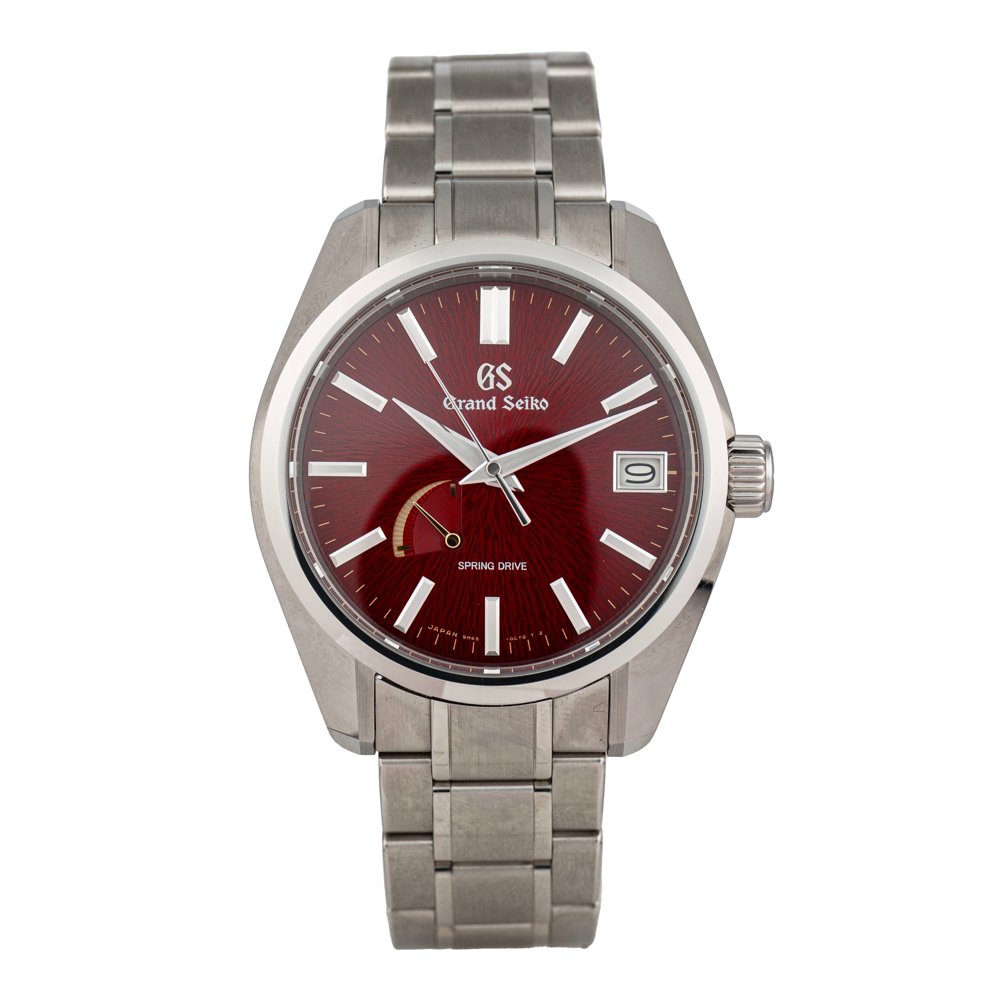 Grand Seiko Heritage Katana Stainless Steel Red Dial 40mm SBGA493 Full Set