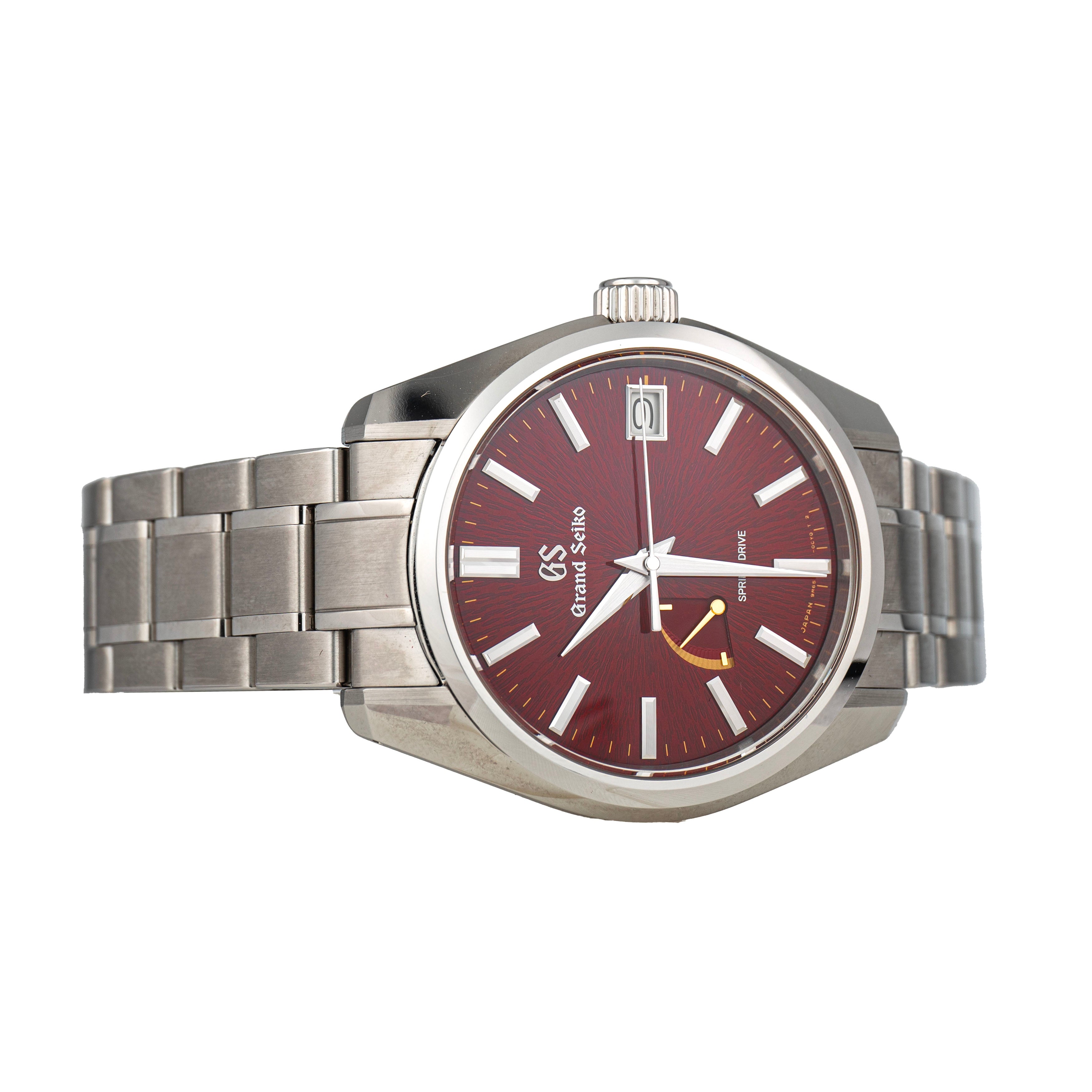 Grand Seiko Heritage Katana Stainless Steel Red Dial 40mm SBGA493 Full Set
