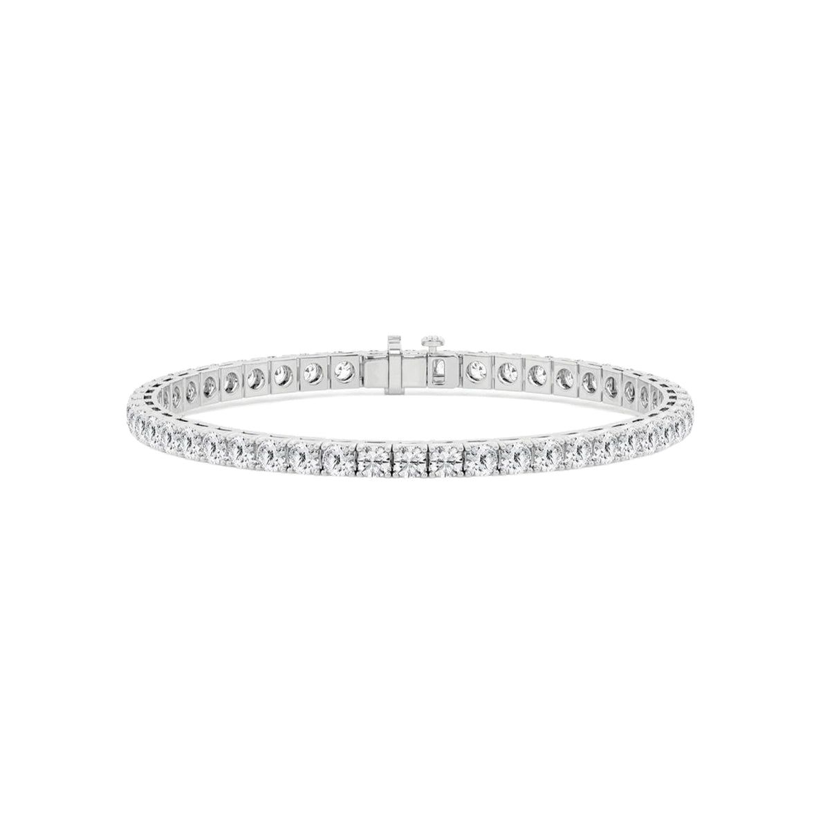 14K White Gold Lab-Grown 11.98ct Diamond Tennis Bracelet