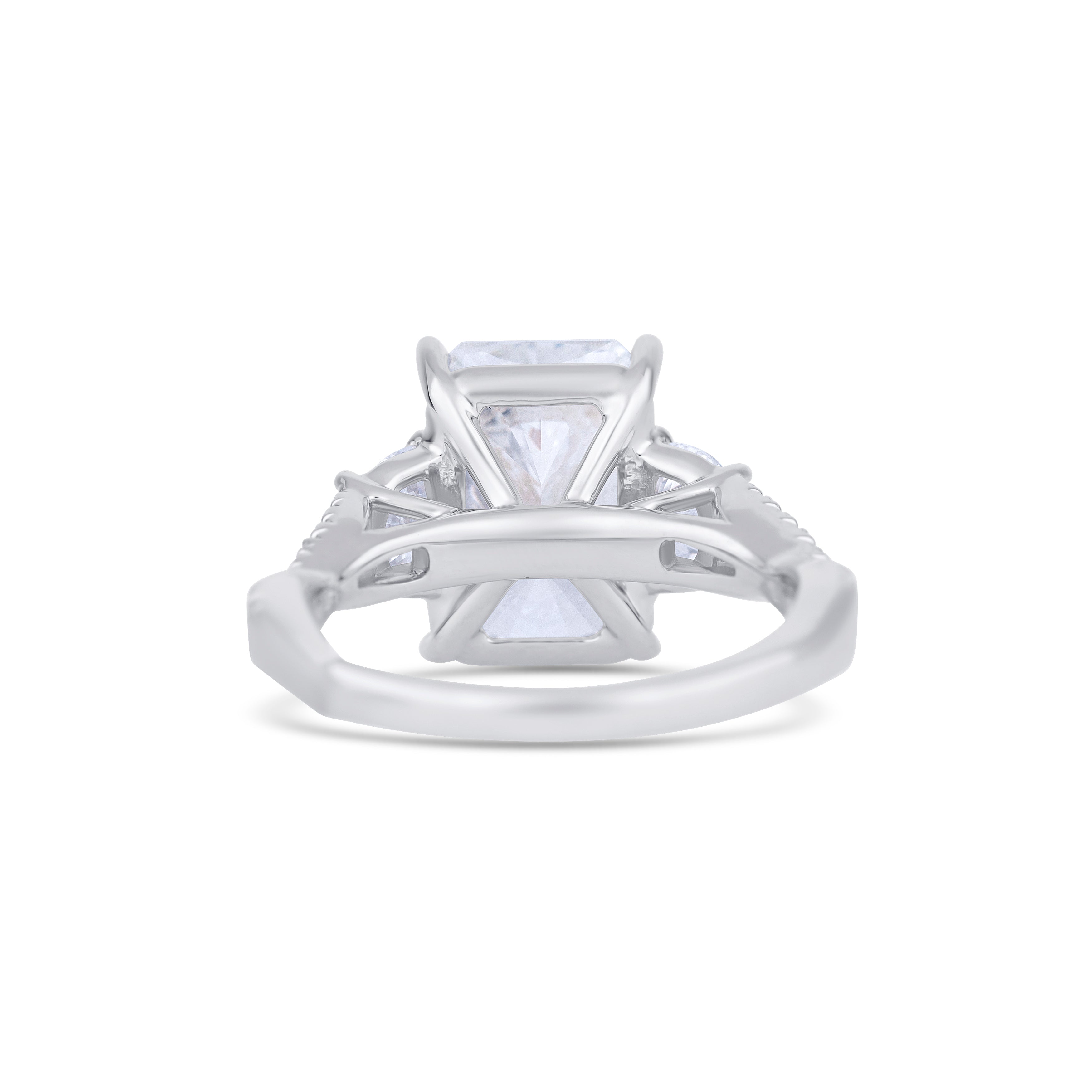 18K White Gold Radiant Lab-Grown Diamond Engagement Ring
