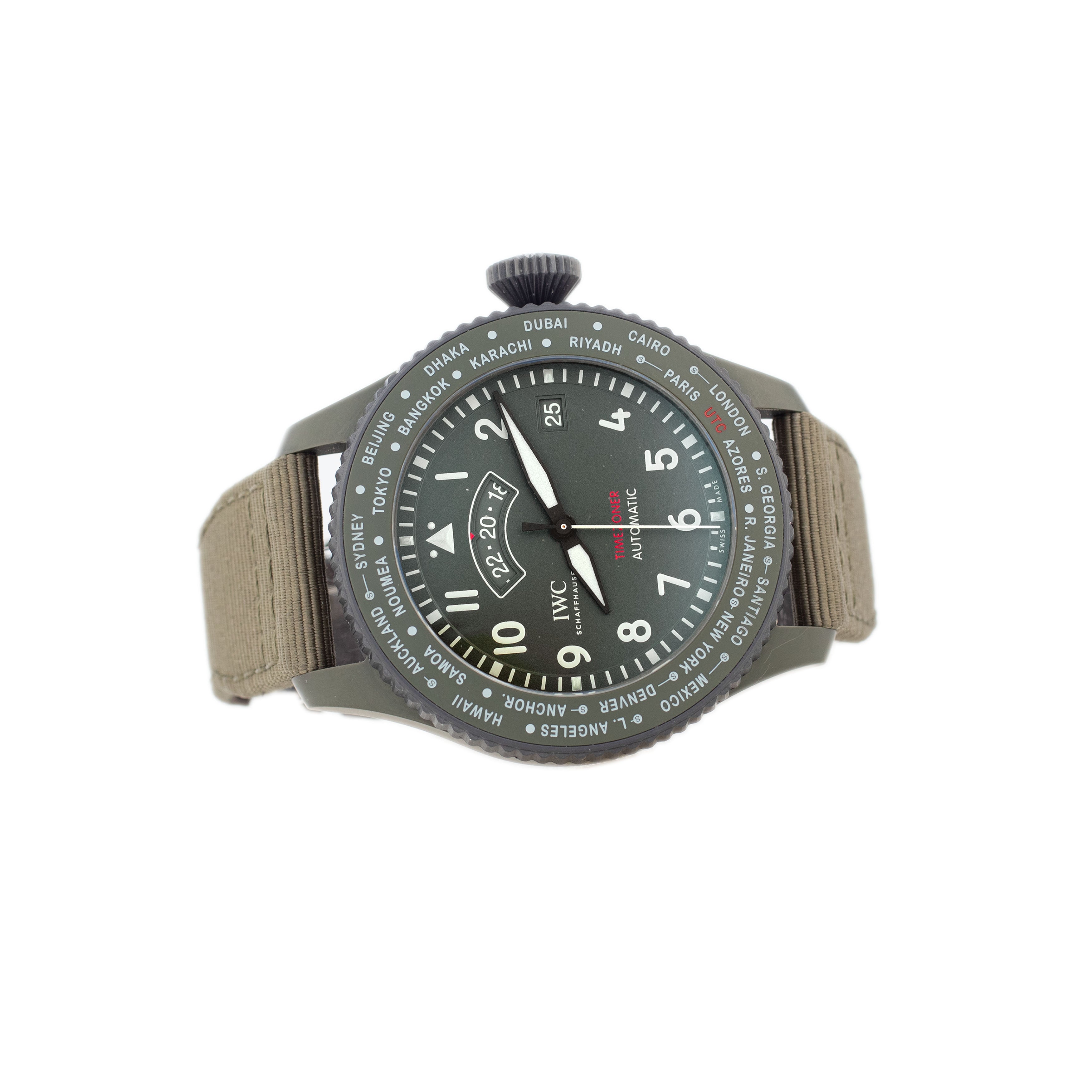 IWC Pilot's Watch Timezoner Top Gun Woodland Ceramic 46mm IW395601 Full Set