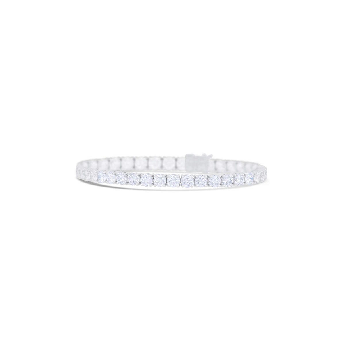 Platinum Round Diamond Line Bracelet Bracelet