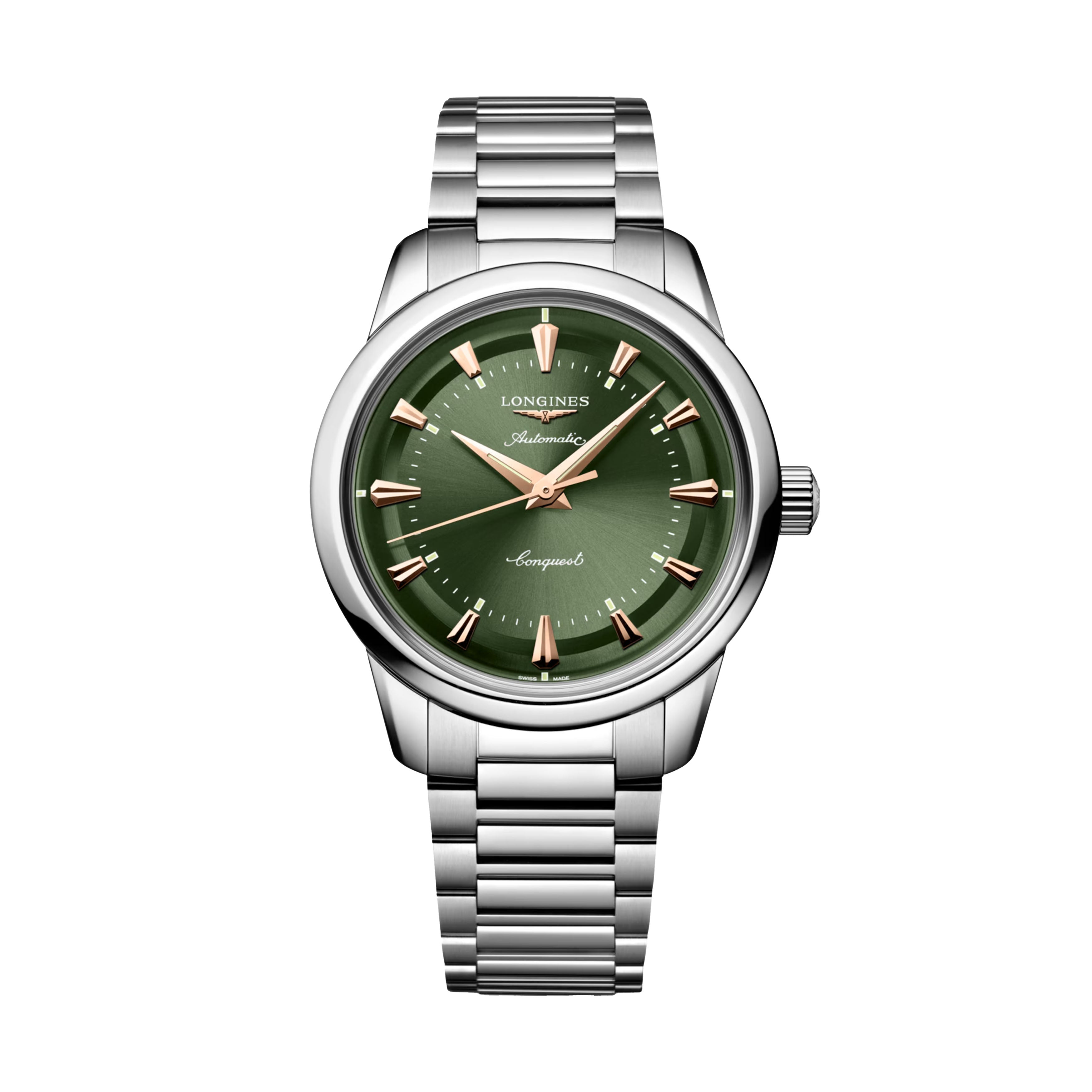 Longines Conquest Heritage Watch, 38mm Green Dial, L1.649.4.02.6