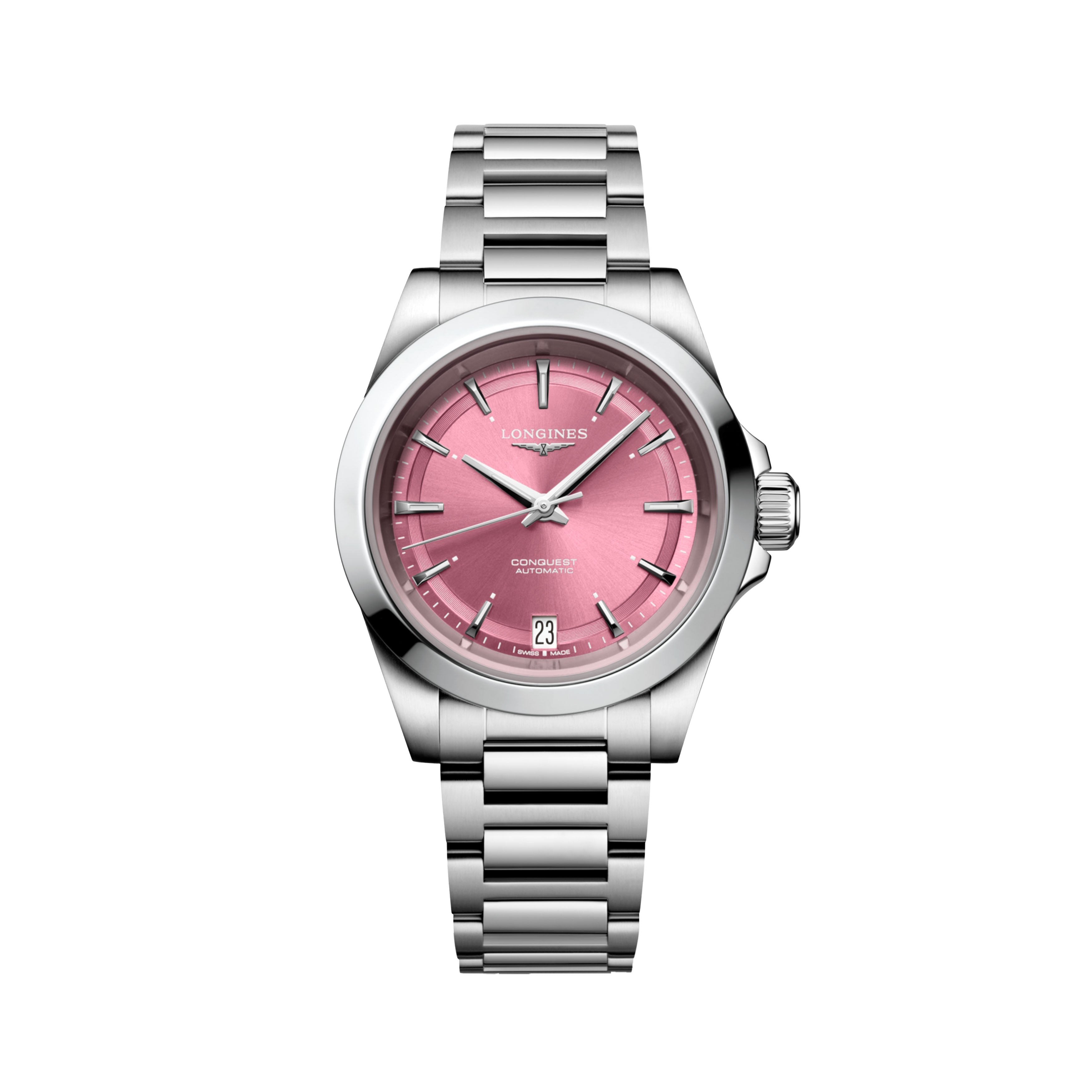 Longines Conquest Watch, 34mm Pink Dial, L3.430.4.99.6