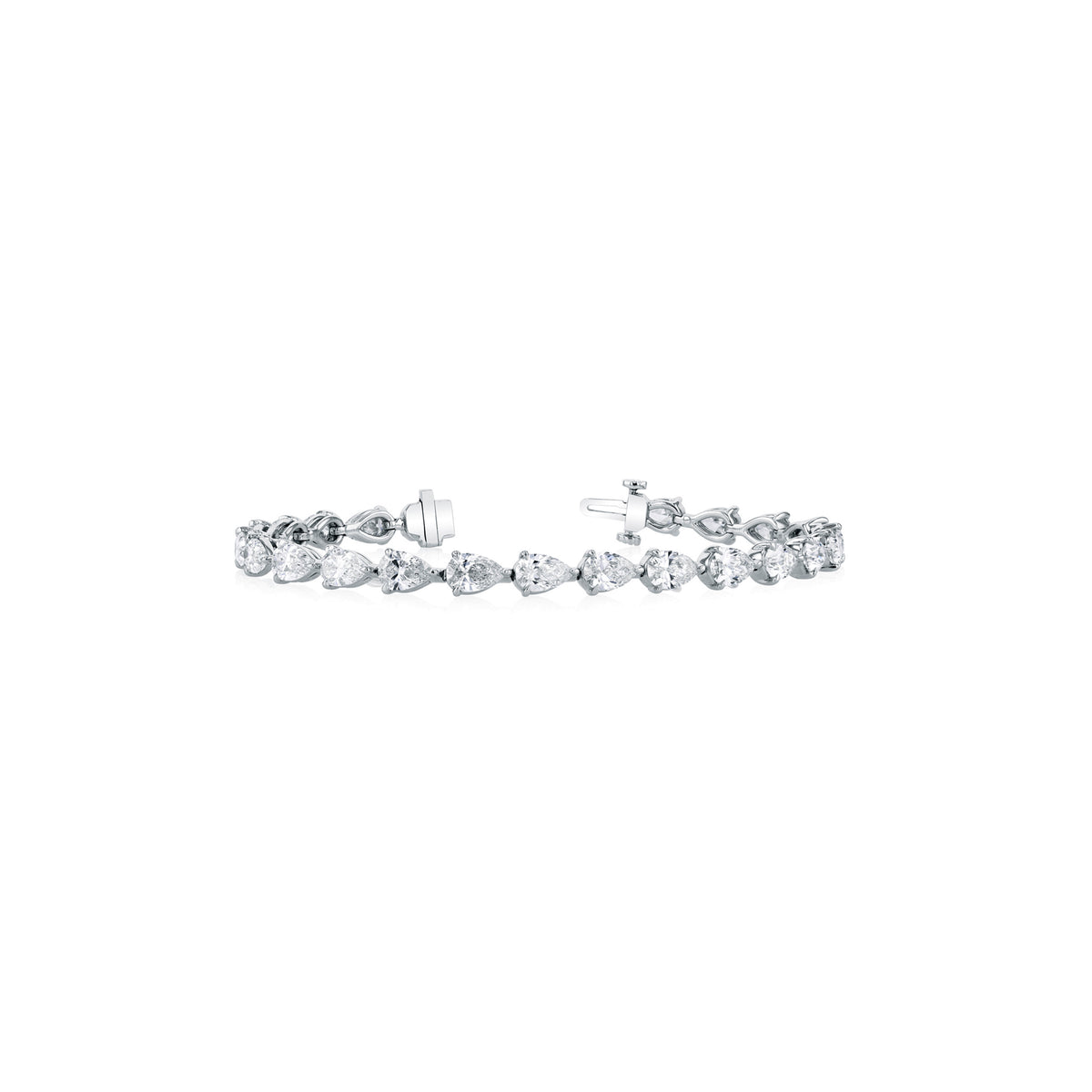 Platinum East West Diamond Bracelet