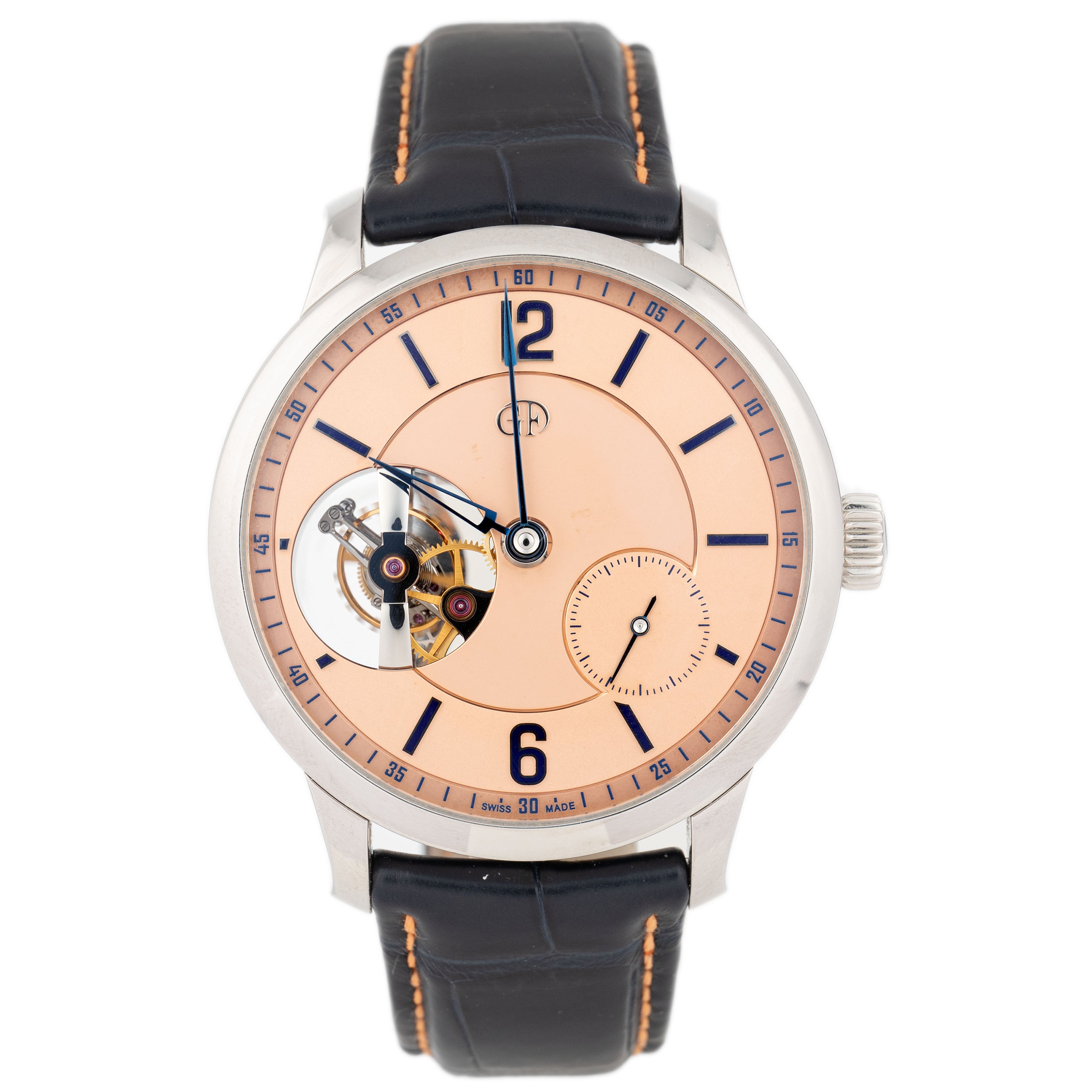 Gruebel Forsey Tourbillon 24 Secondes Platinum Salmon Dial 43.5mm Full Set