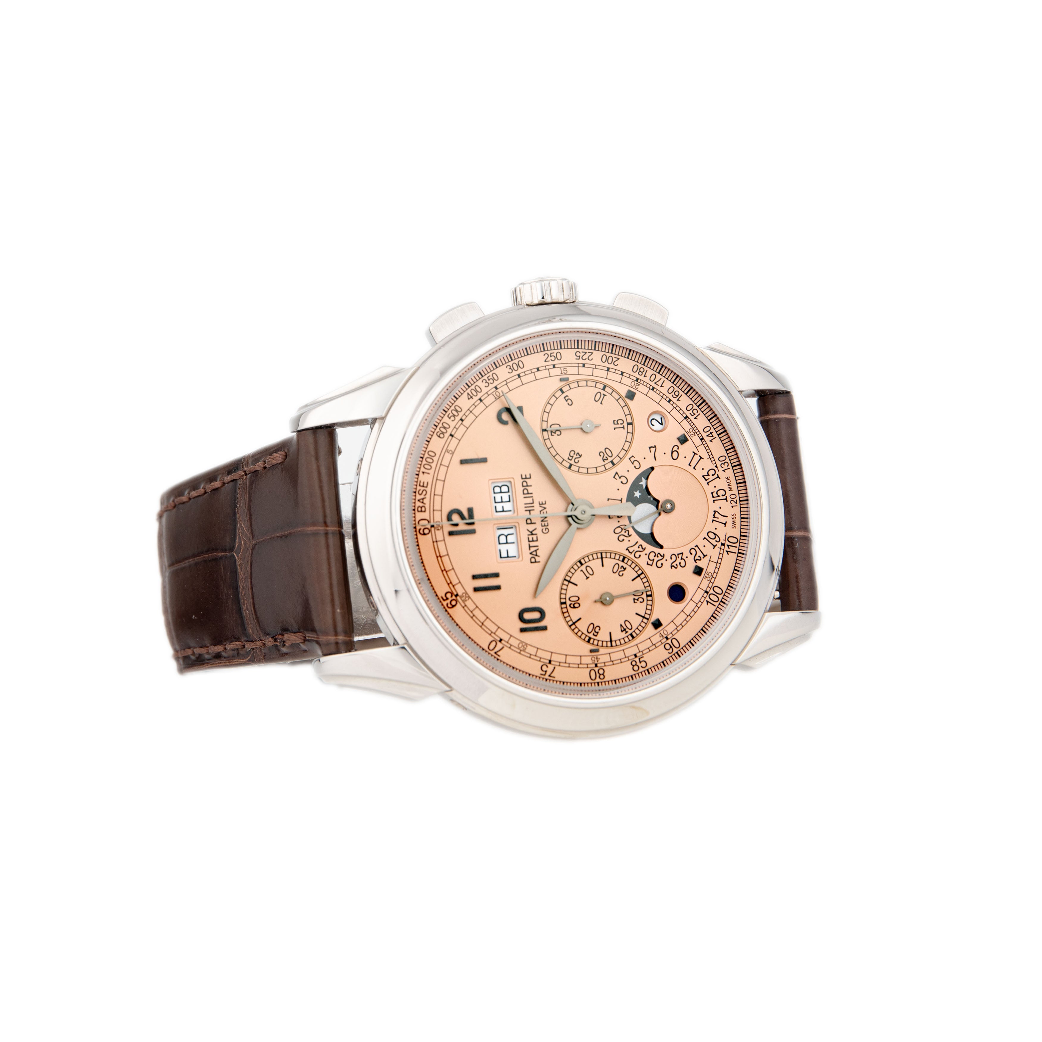 Patek Philippe Grand Complications Chronograph Perpetual Calendar Platinum Salmon Dial 5270P Full Set