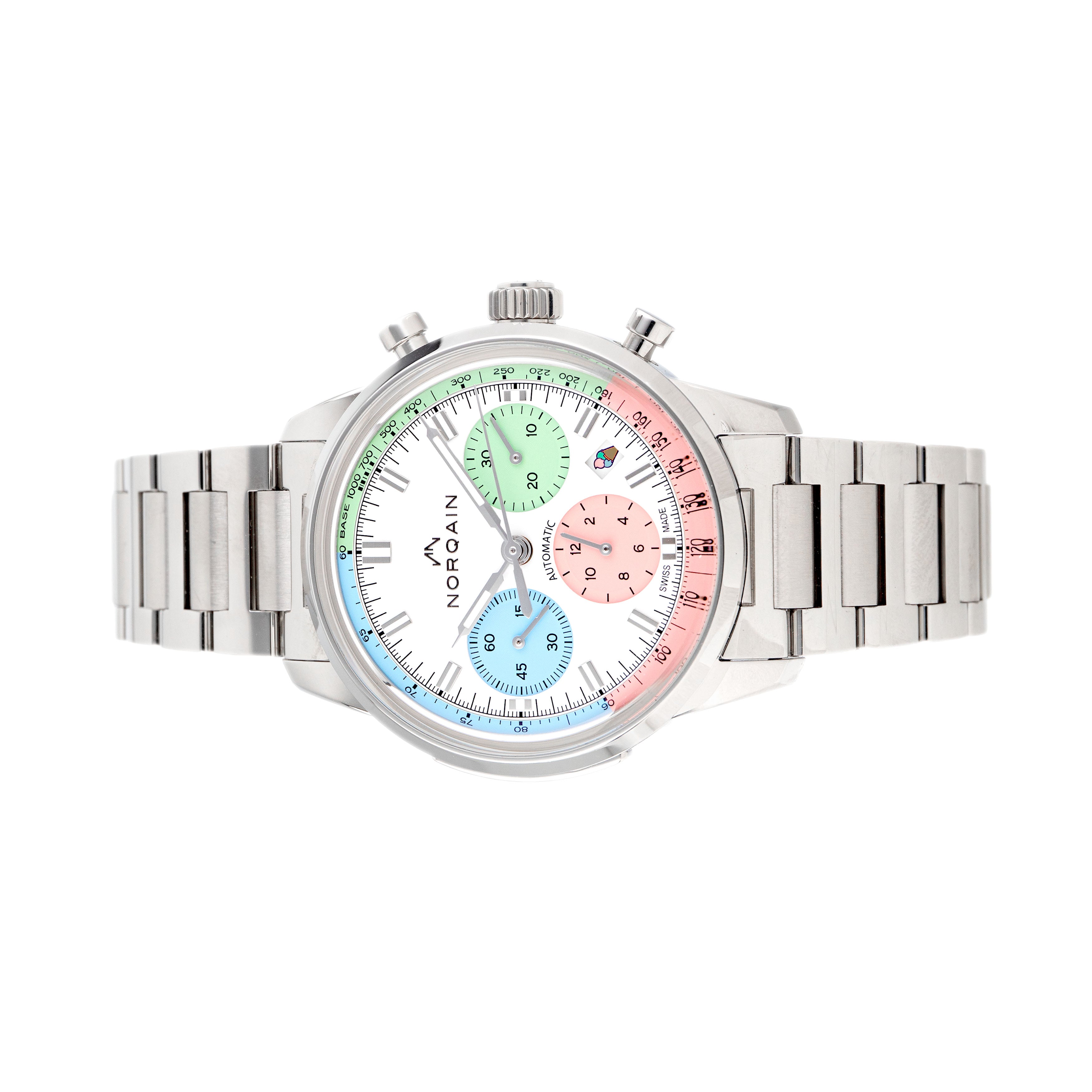 Norqain Freedom 60 Enjoy Life Special Edition Stainless Steel White Di