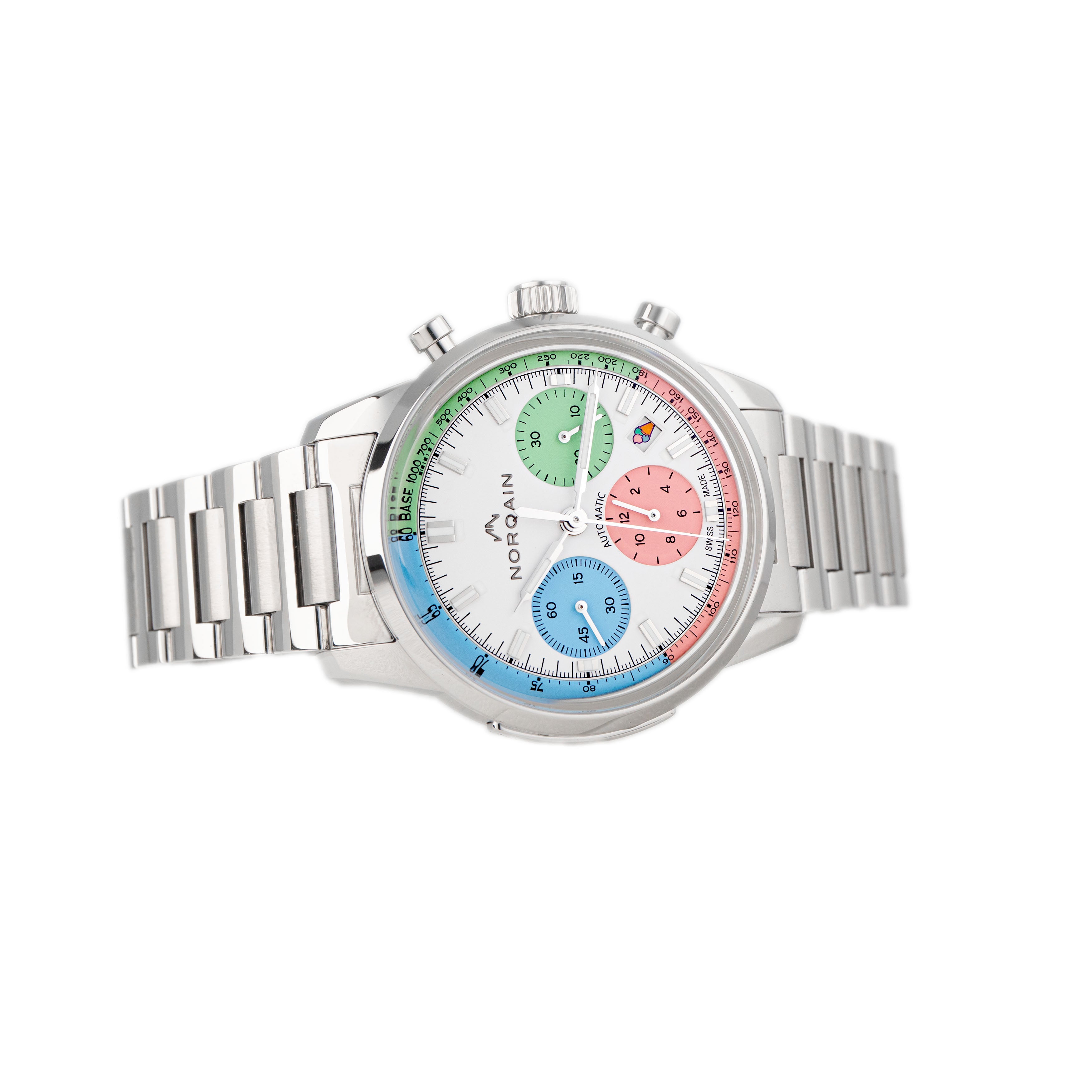 Norqain Freedom 60 Enjoy Life Special Edition Stainless Steel White Di
