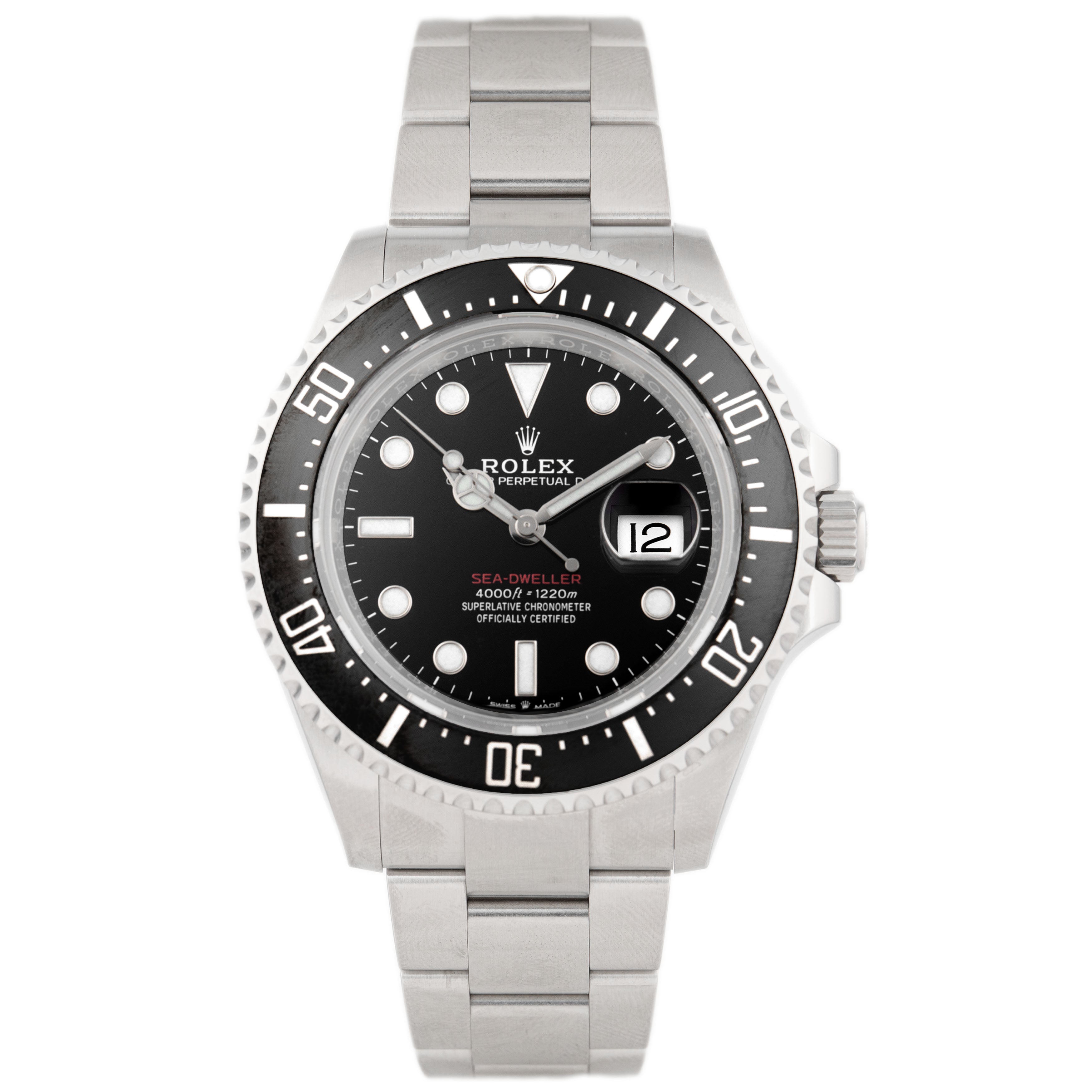 Rolex Sea-Dweller Stainless Steel Black Dial 43mm 126600 Full Set