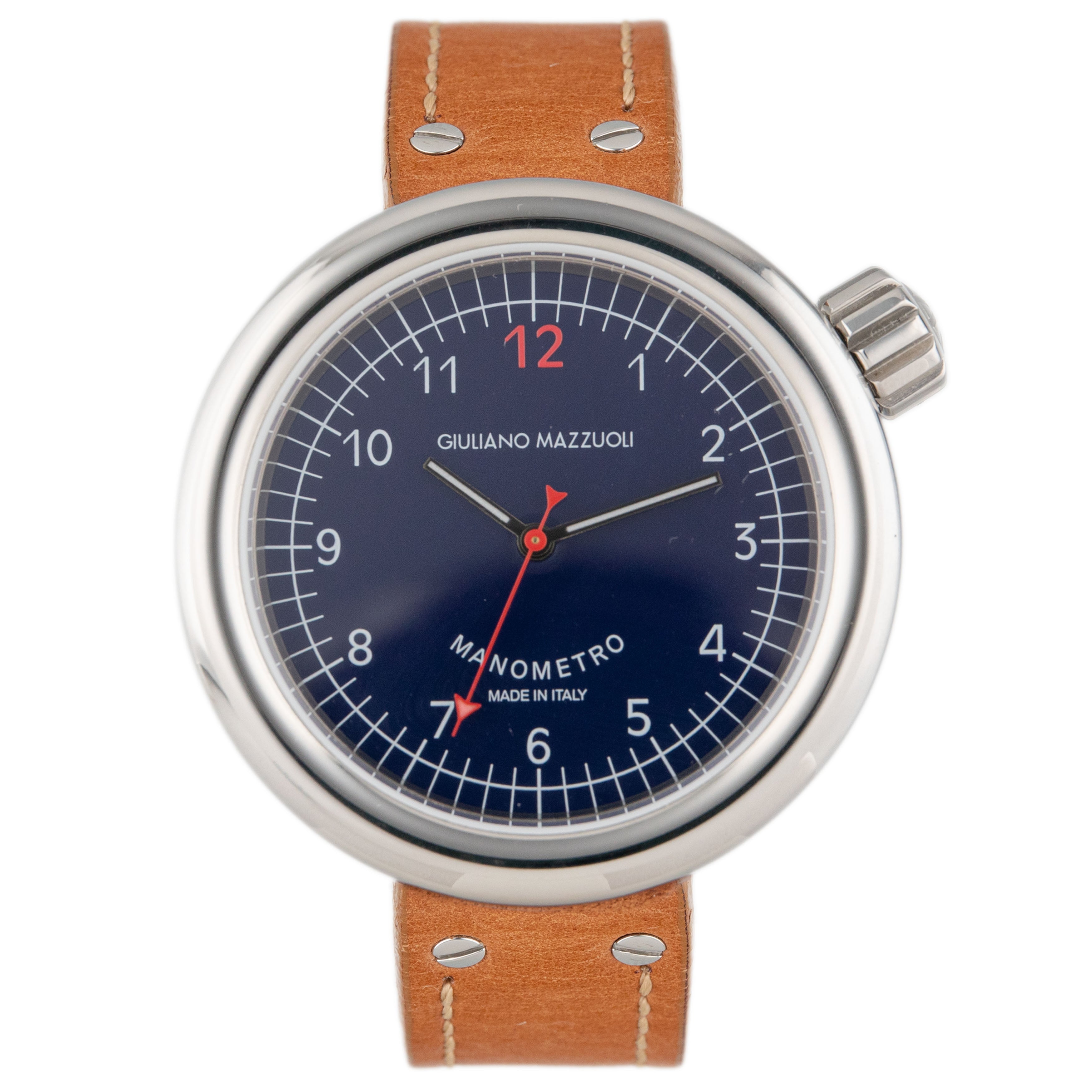 Giuliano Mazzuoli Manometro Blue Stainless Steel Blue Dial 45mm MRP03N