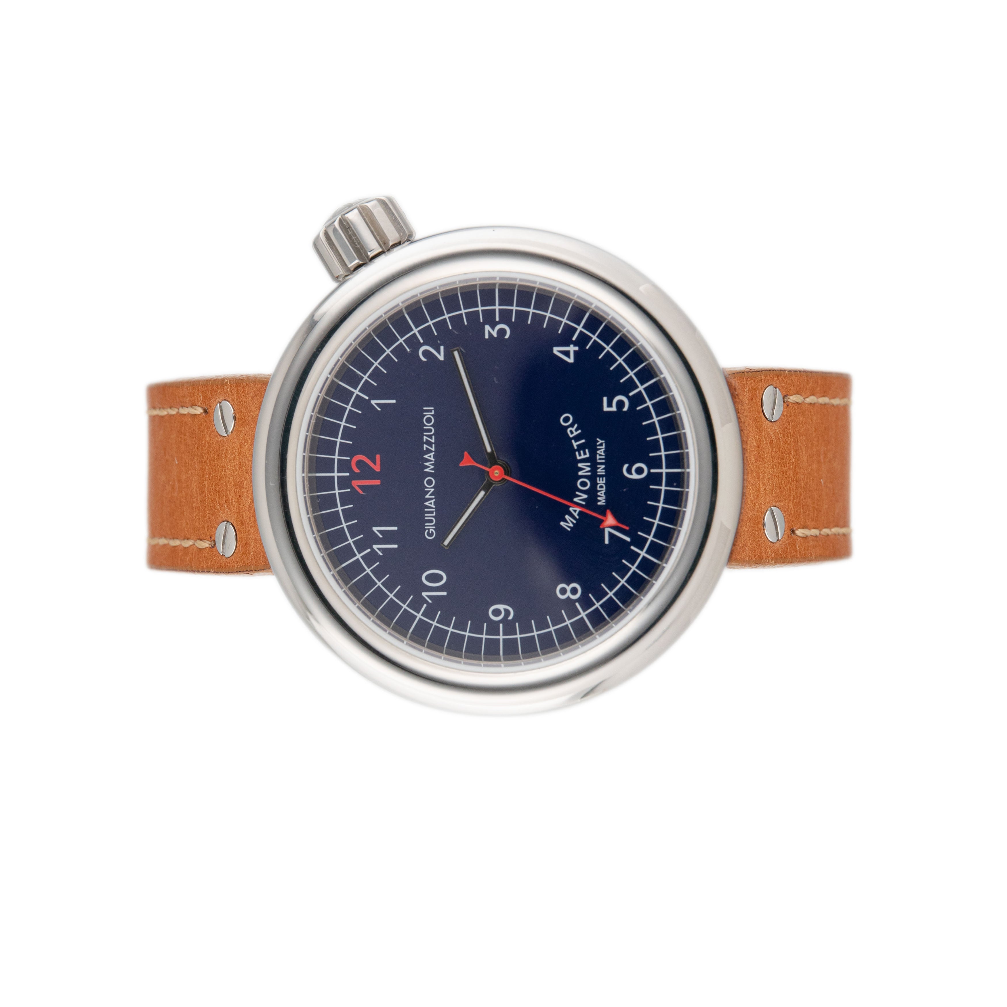 Giuliano Mazzuoli Manometro Blue Stainless Steel Blue Dial 45mm MRP03N