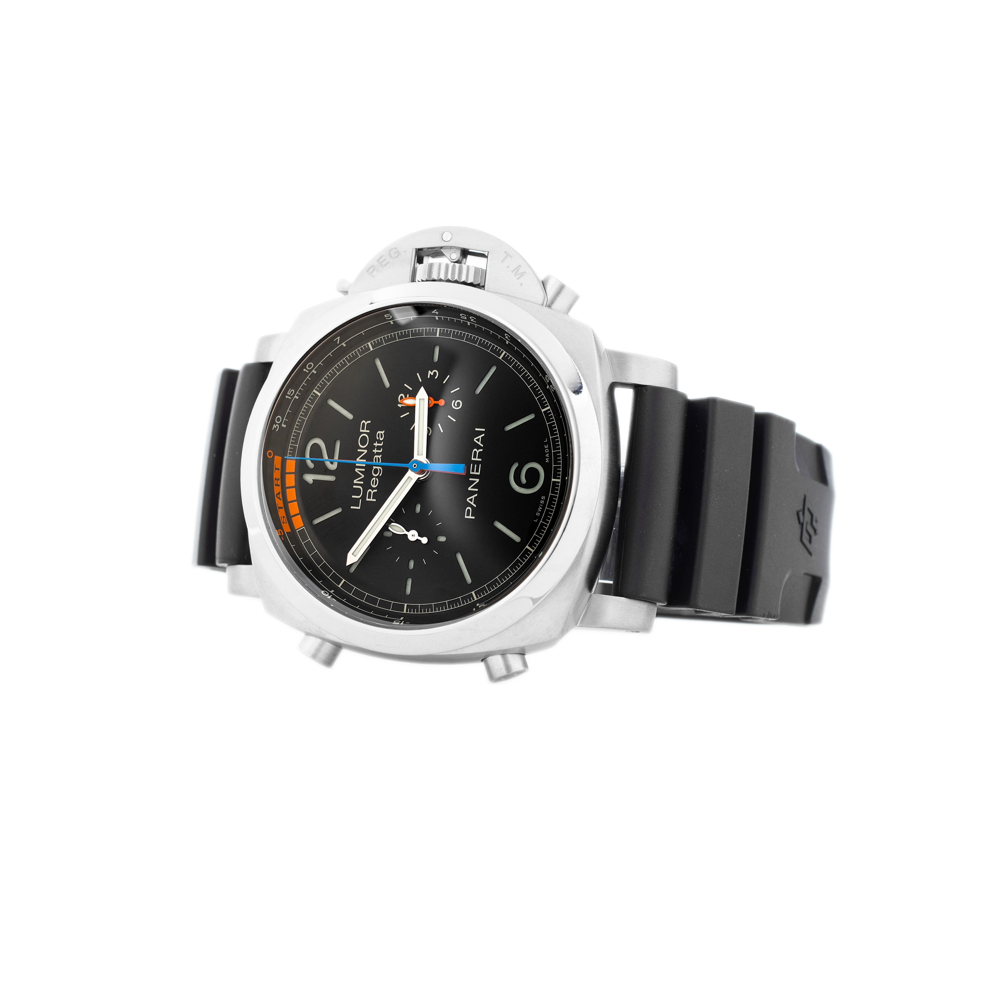 Panerai Luminor 1950 3 Days Chrono Flyback Regatta Titanium Black Dial 47mm Pam00526 Full Set