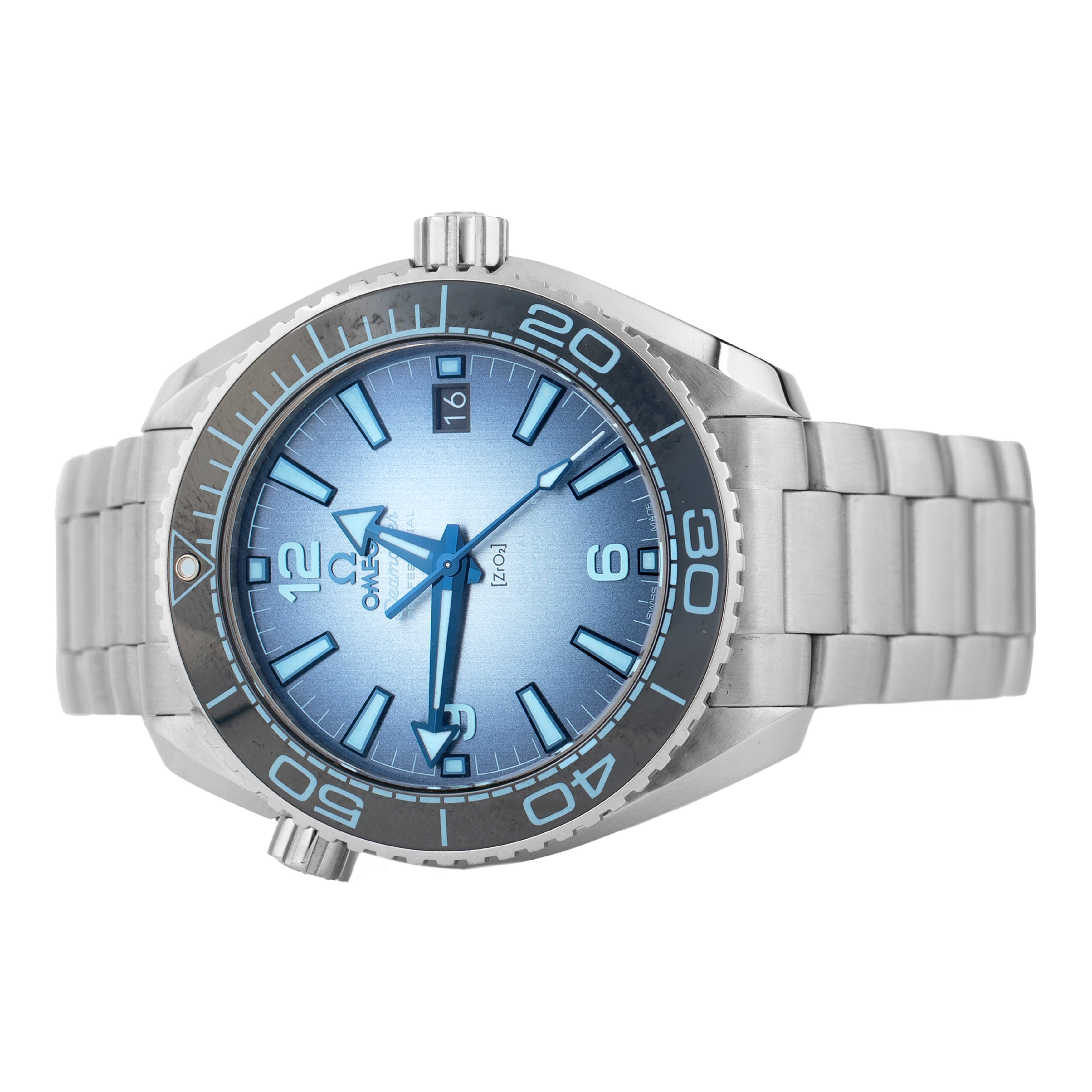 Omega Seamaster Planet Ocean 600M Stainless Steel Summer Blue Dial 39.5mm 215.30.40.20.03.002 Full Set