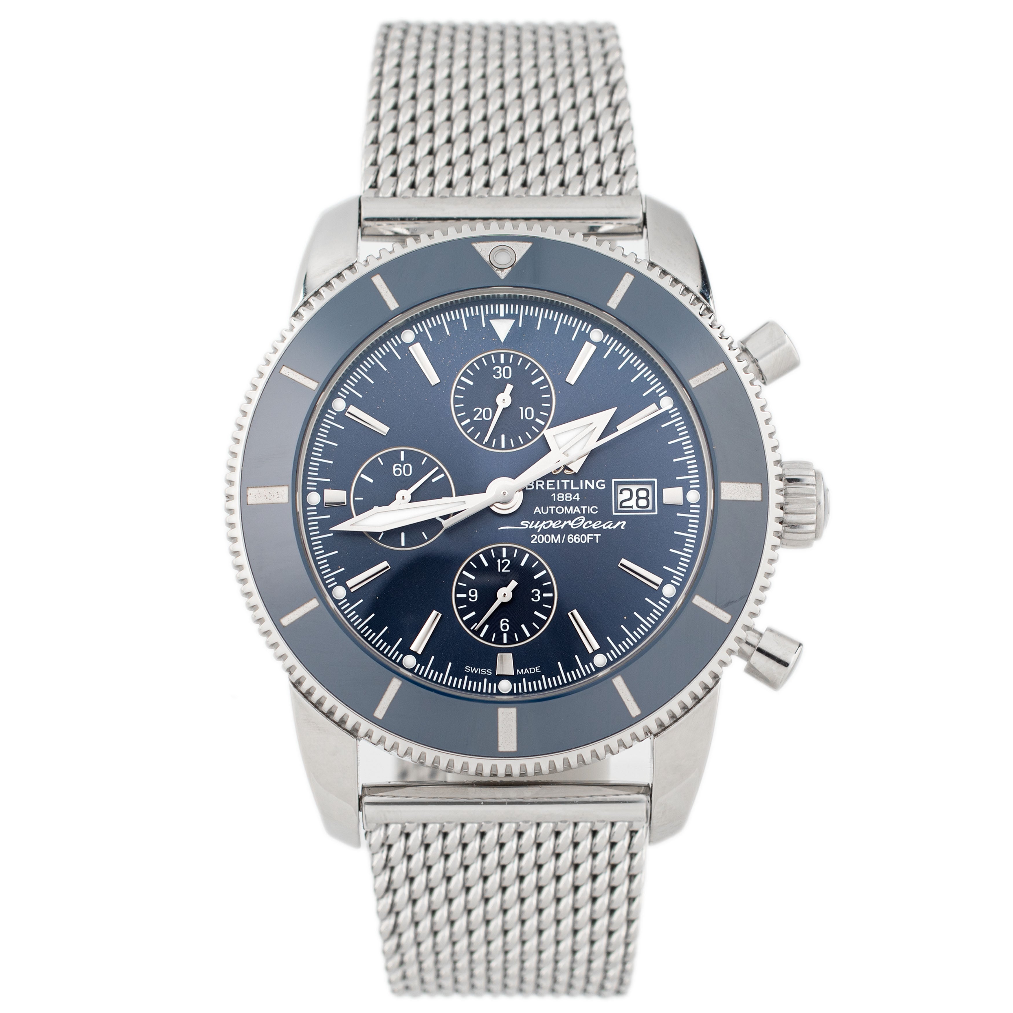 Breitling Superocean Heritage Chronograph Stainless Steel Blue Dial 46mm A13312 Full Set