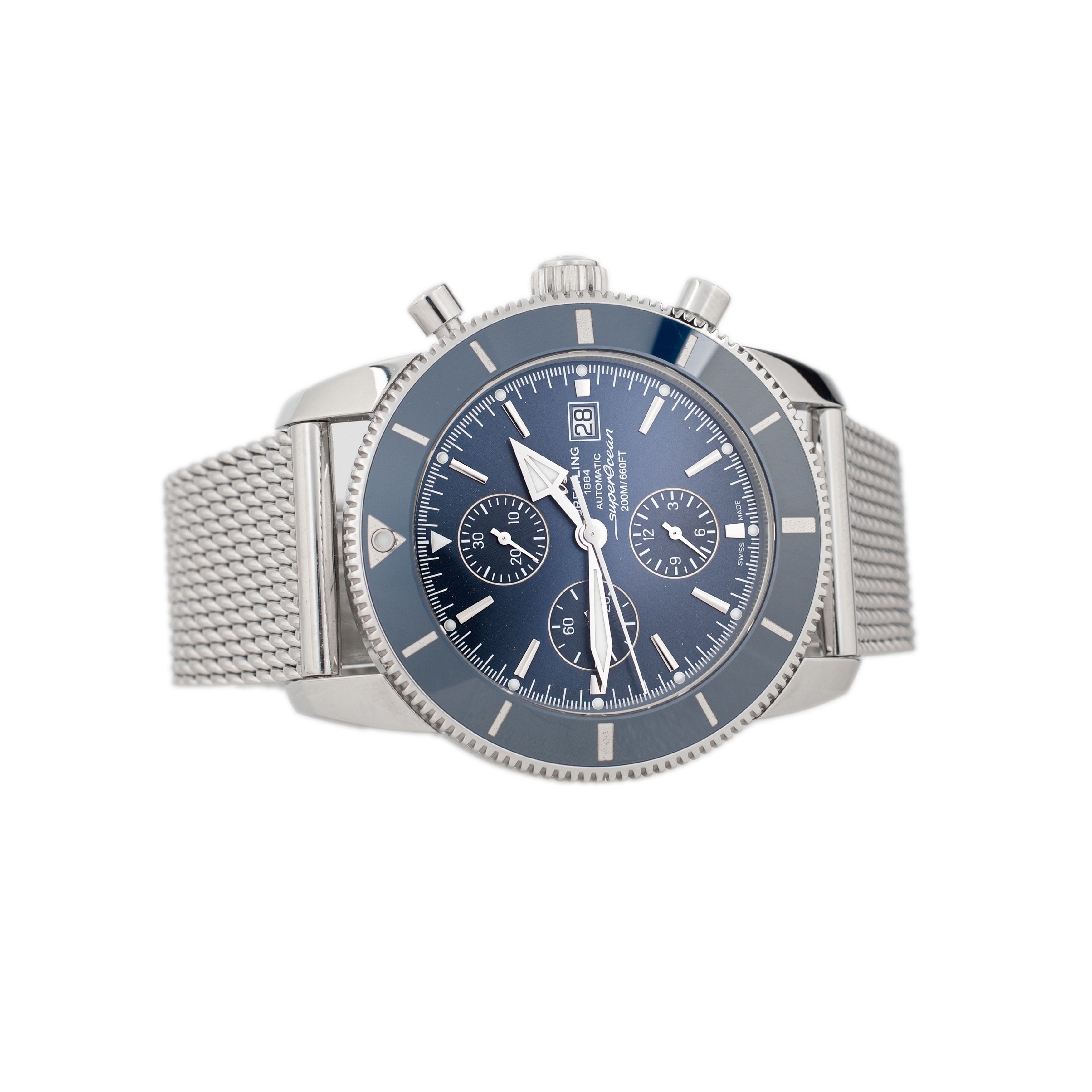 Breitling Superocean Heritage Chronograph Stainless Steel Blue Dial 46mm A13312 Full Set