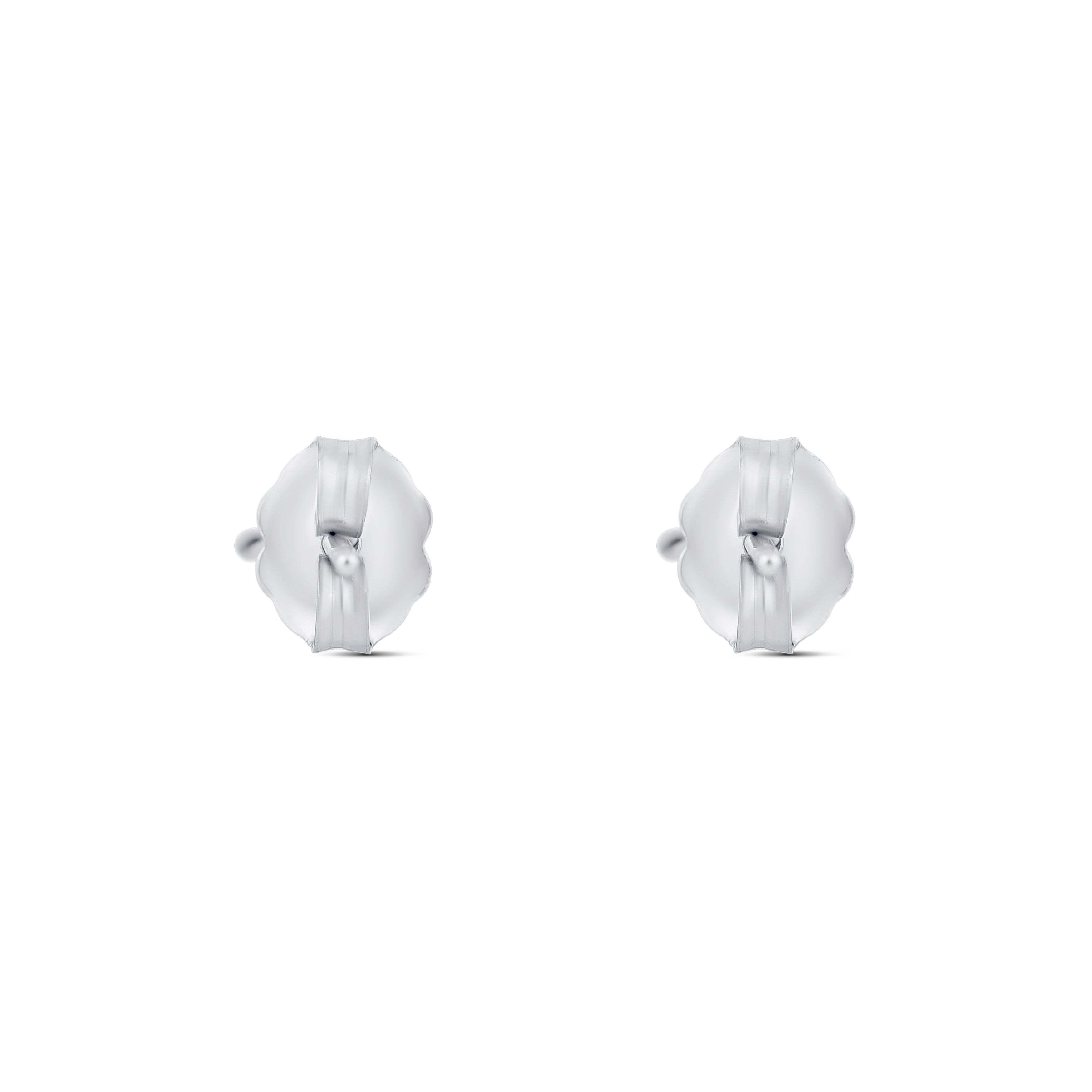18K White Gold Round Diamond Stud Earrings