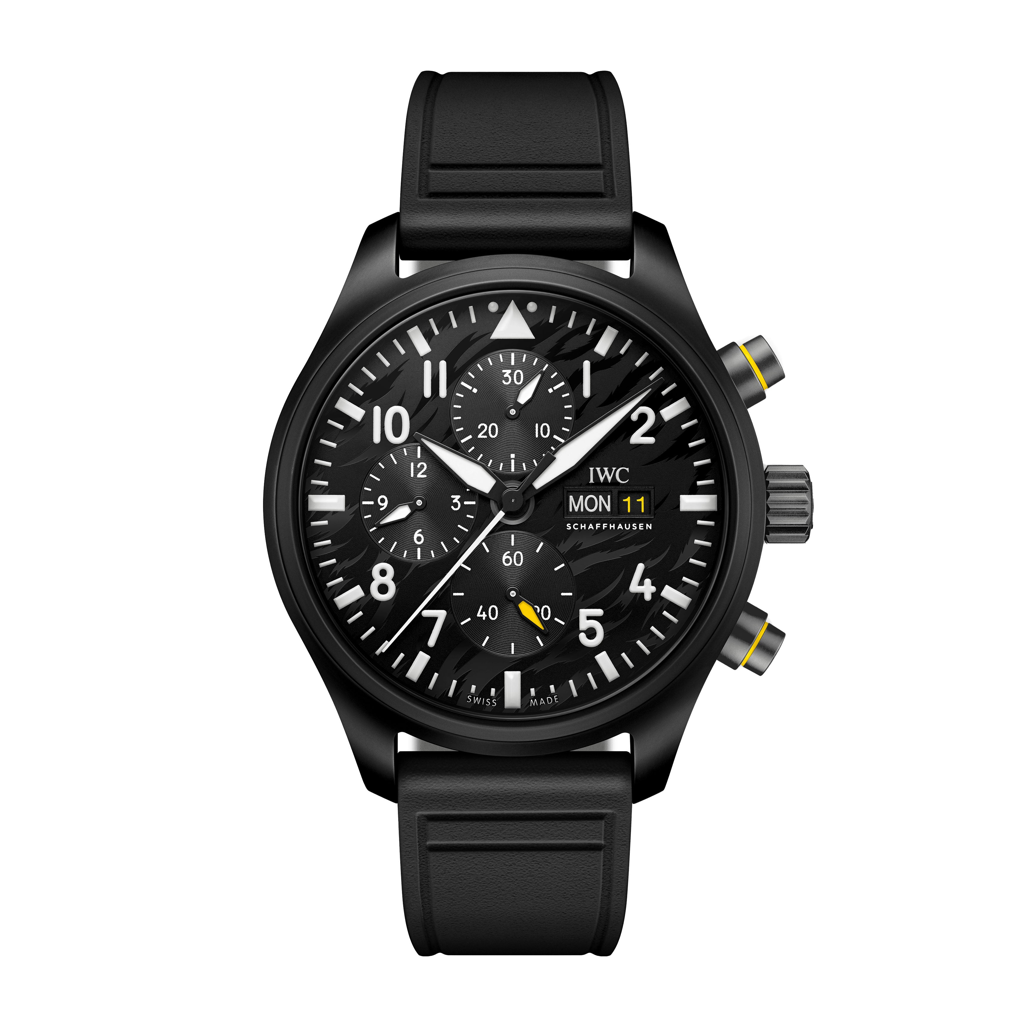 IWC Pilot's Watch Chronograph Staffel 11 Watch, 44.5mm Black Dial, IW389112