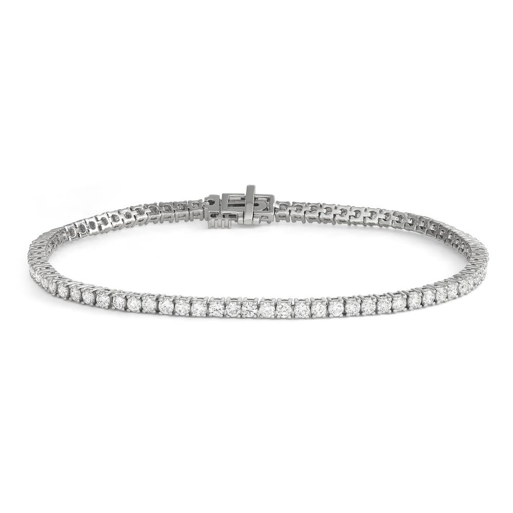 14K White Gold Lab Grown Round Diamond Line Bracelet 8.12ctw