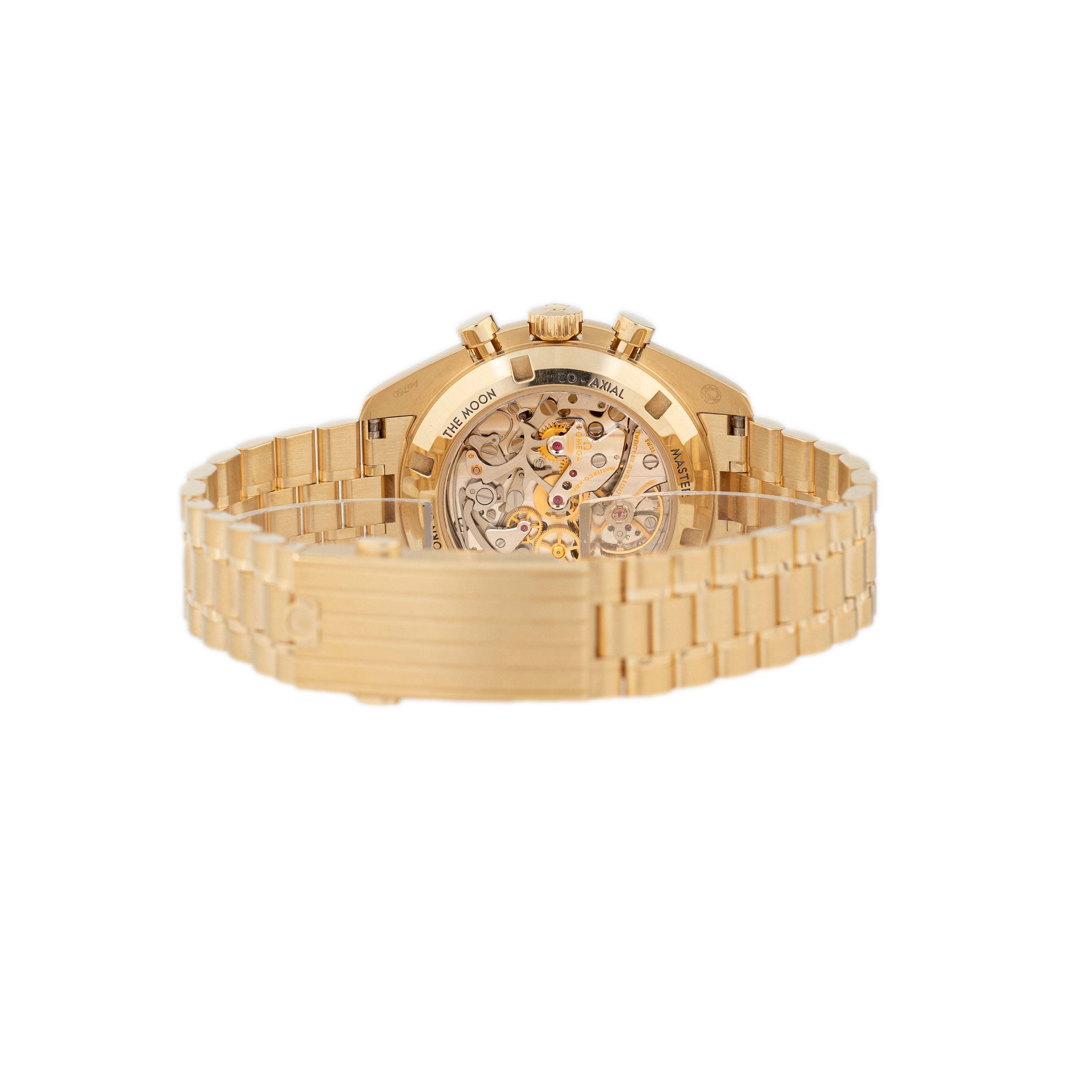 Omega Speedmaster Moonwatch Yellow Gold Green Dial 42mm 310.60.42.50.10.001 Full Set