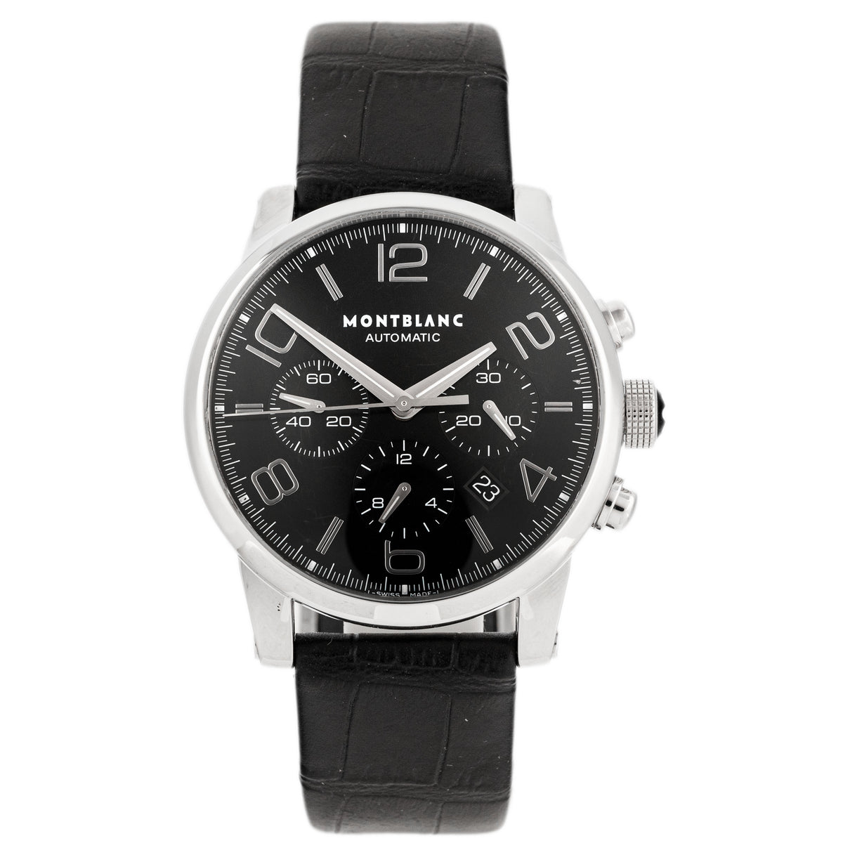 Montblanc Timewalker Stainless Steel Black Dial 43mm 7141