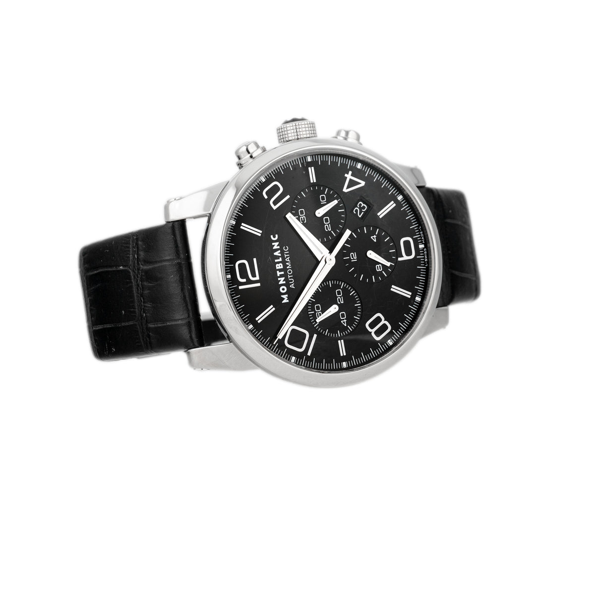 Montblanc Timewalker Stainless Steel Black Dial 43mm 7141