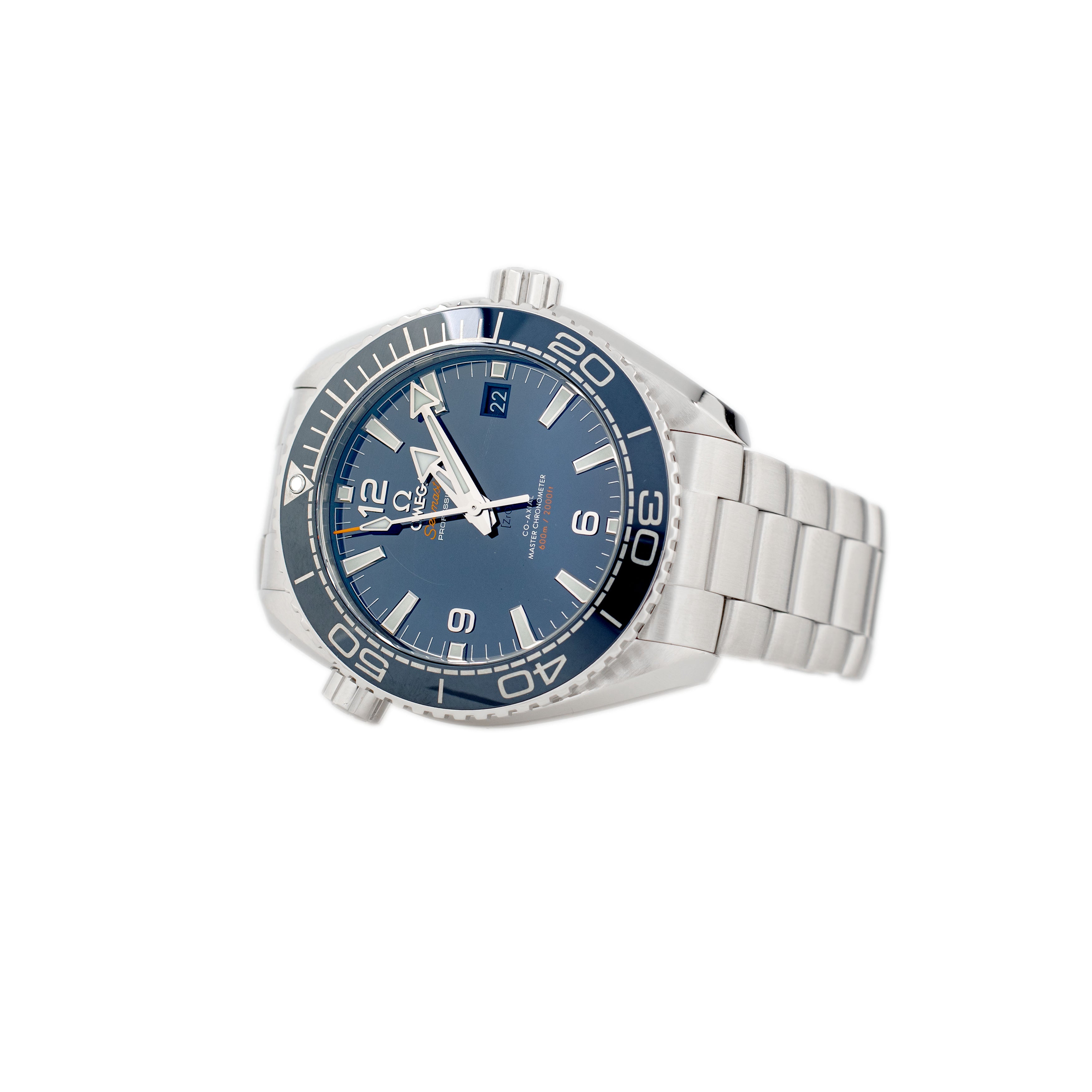 Omega Seamaster Planet Ocean 600M Stainless Steel Blue Dial 43.5mm 215.30.44.21.03.001 Full Set