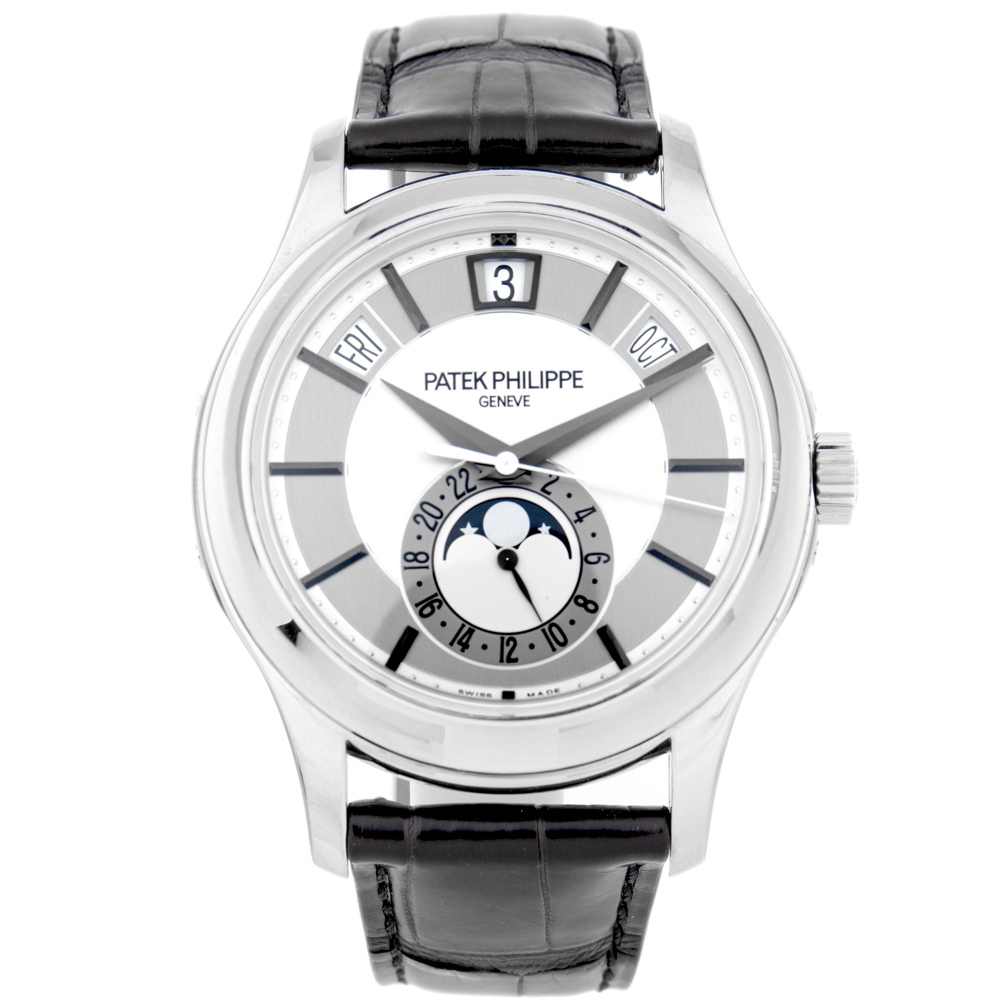 Patek Philippe Complications Annual Calendar White Gold Gray Dial 40mm 5205G-001