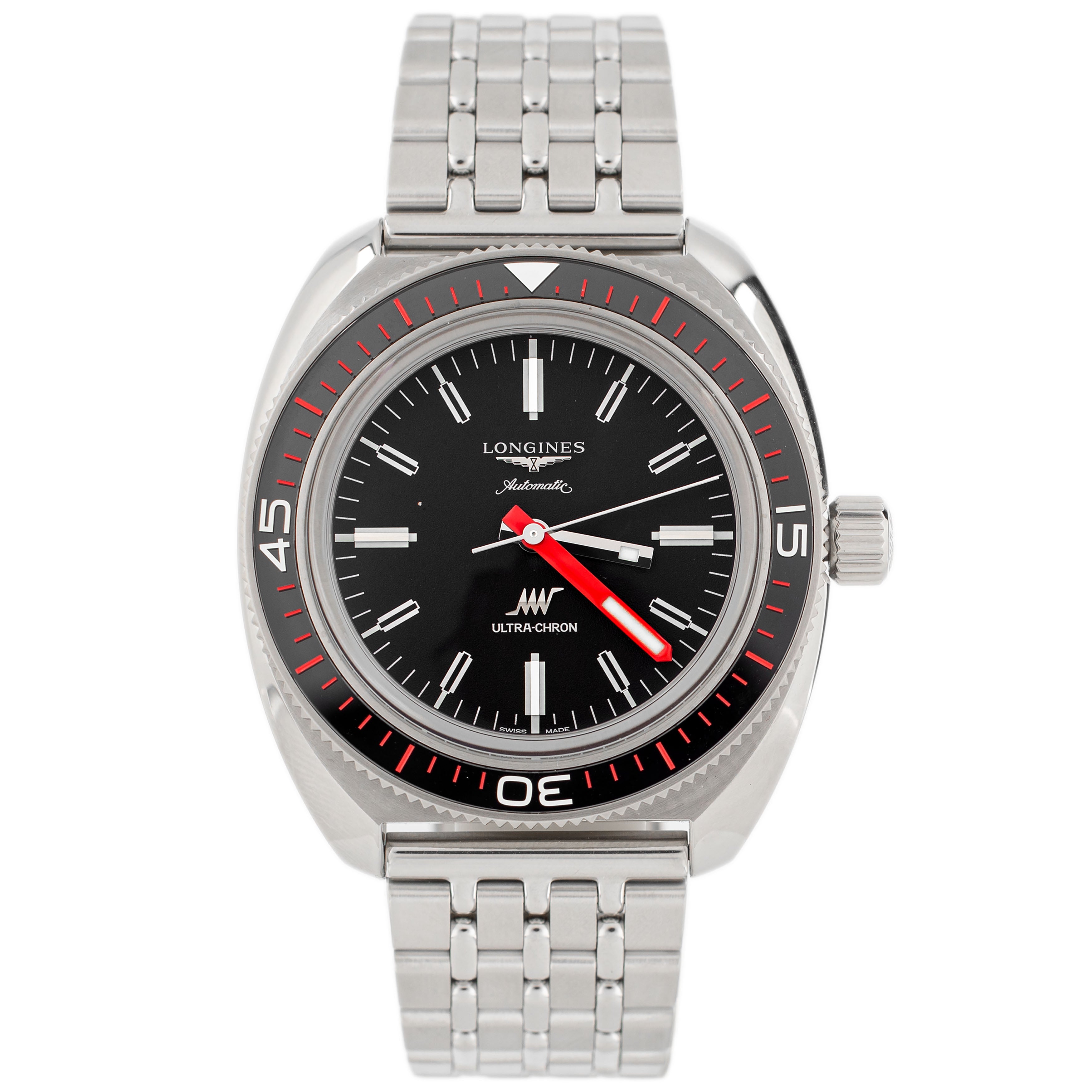 Longines Heritage Ultra-Chron Stainless Steel Black Dial 43mm L2.836.4.52.6