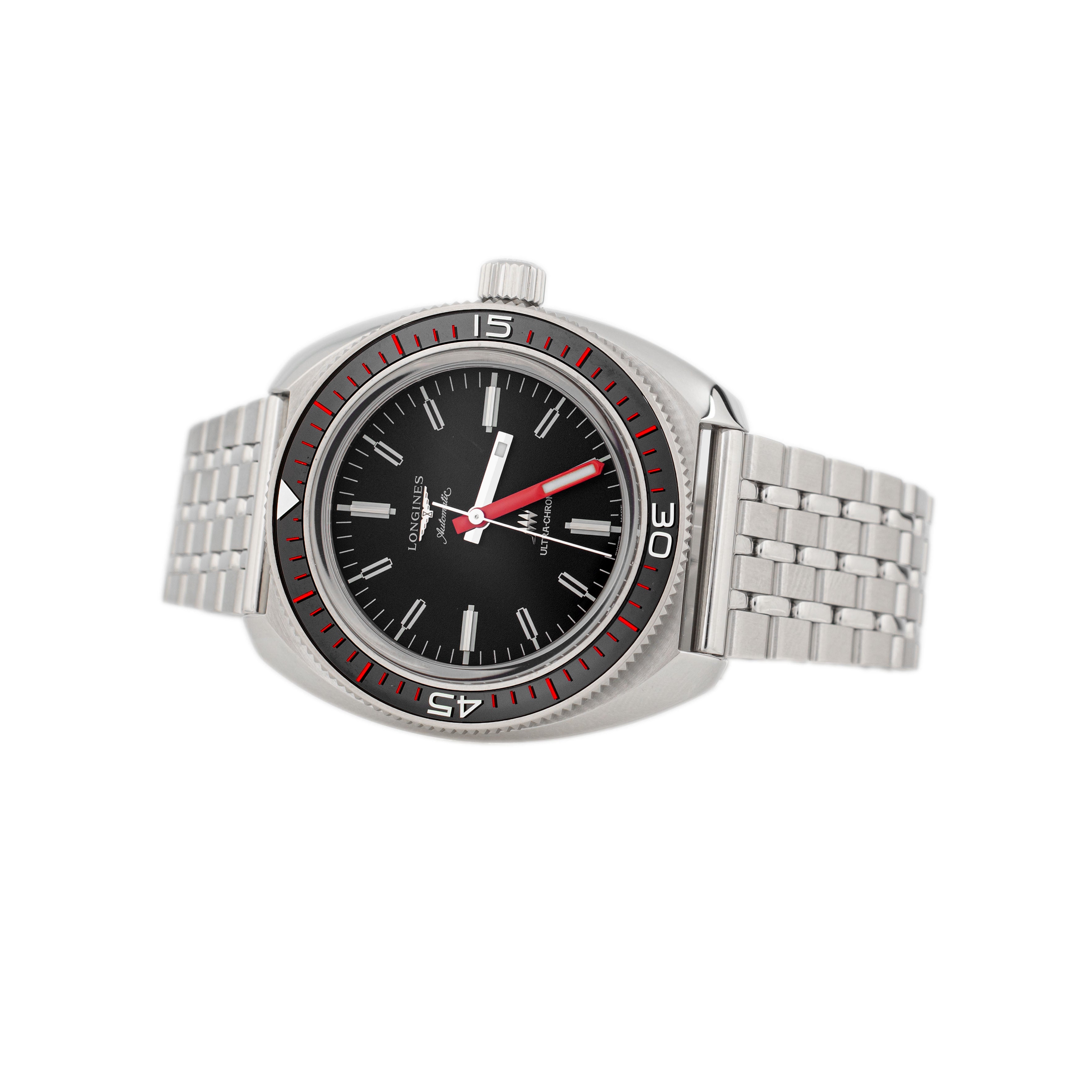 Longines Heritage Ultra-Chron Stainless Steel Black Dial 43mm L2.836.4.52.6