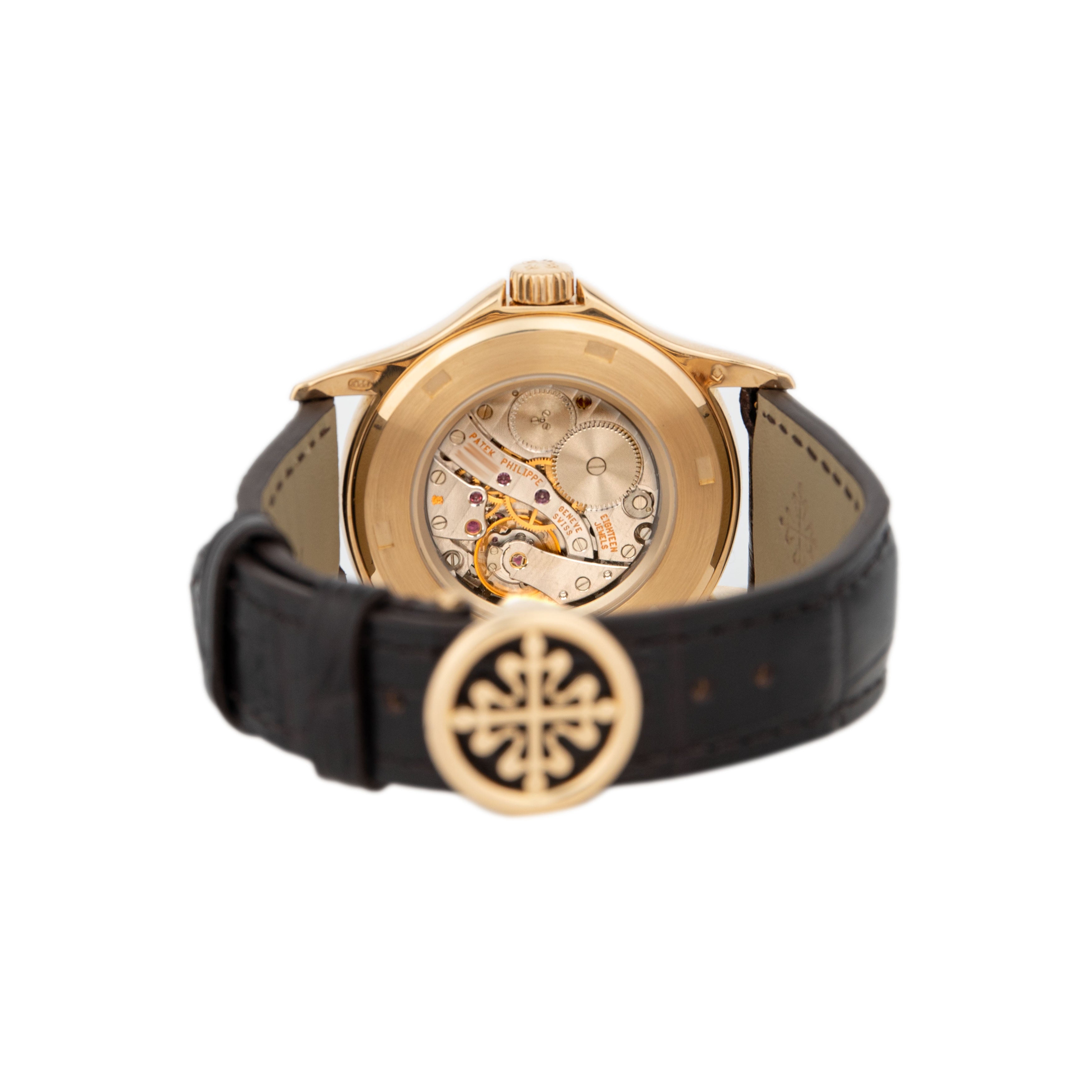Patek Philippe Calatrava Travel Time Yellow Gold White Dial 37mm 5134J