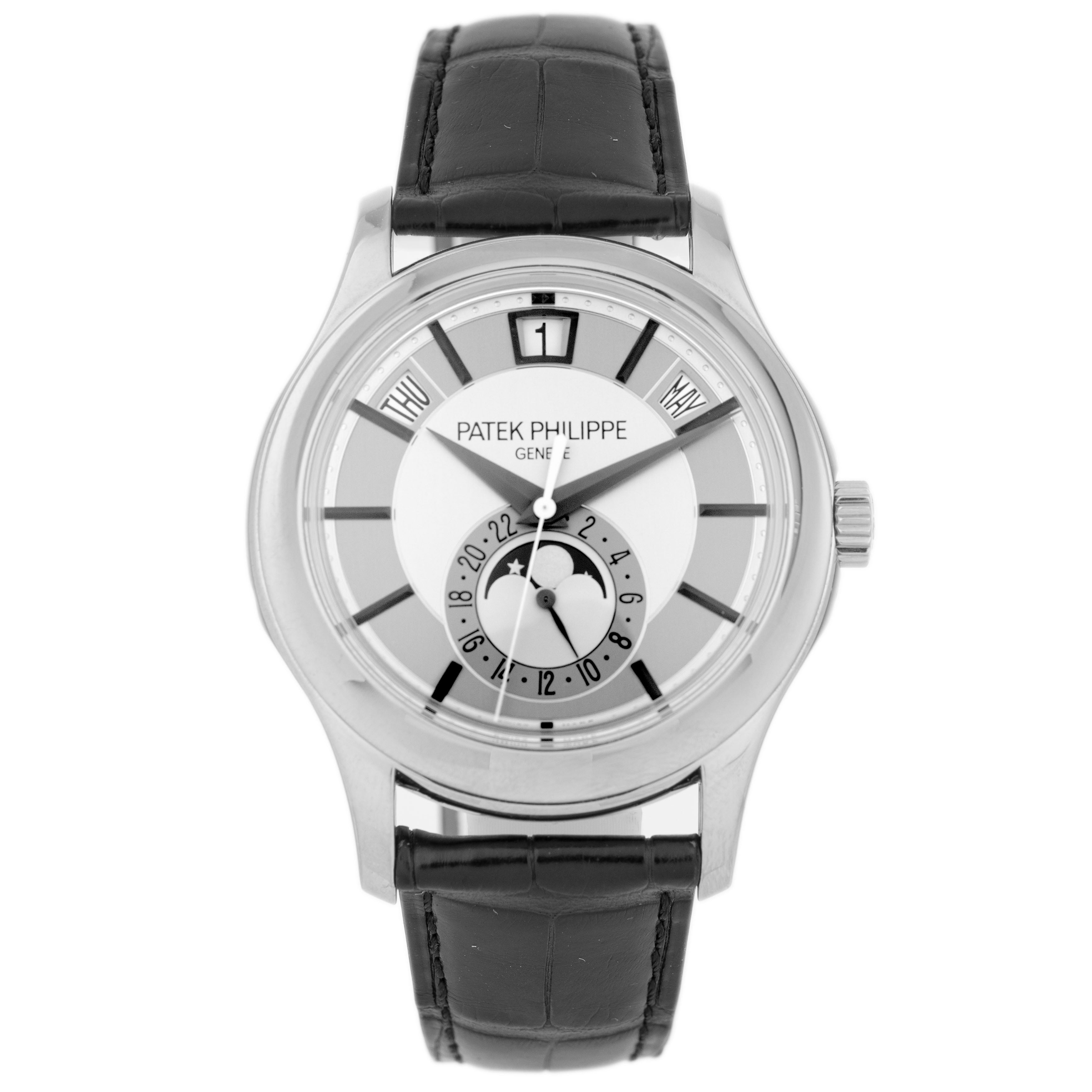 Patek Philippe Complications Annual Calendar White Gold Gray Dial 40mm 5205G-001