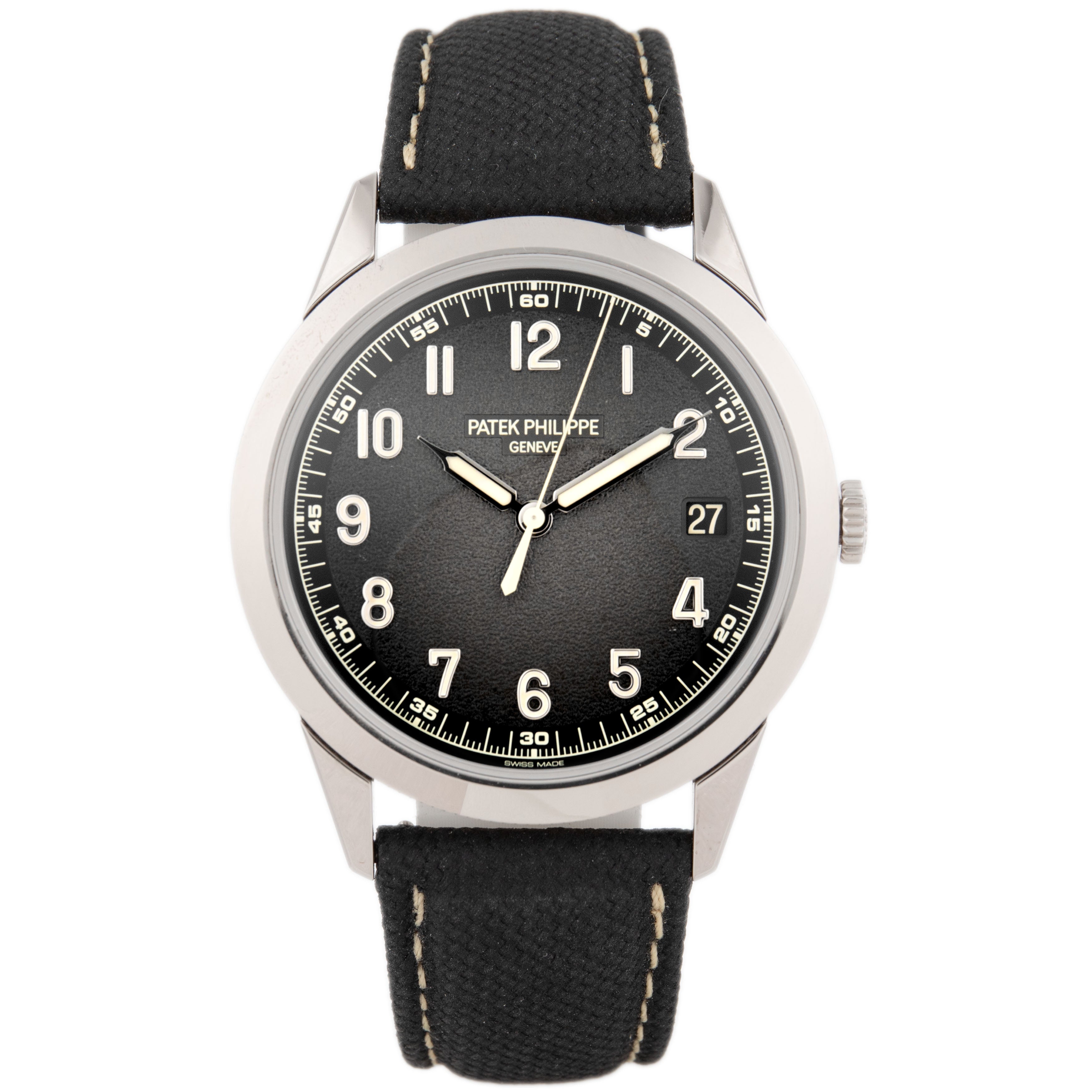 Patek Philippe Calatrava White Gold Charcoal Gray Dial 40mm 5226G Full Set