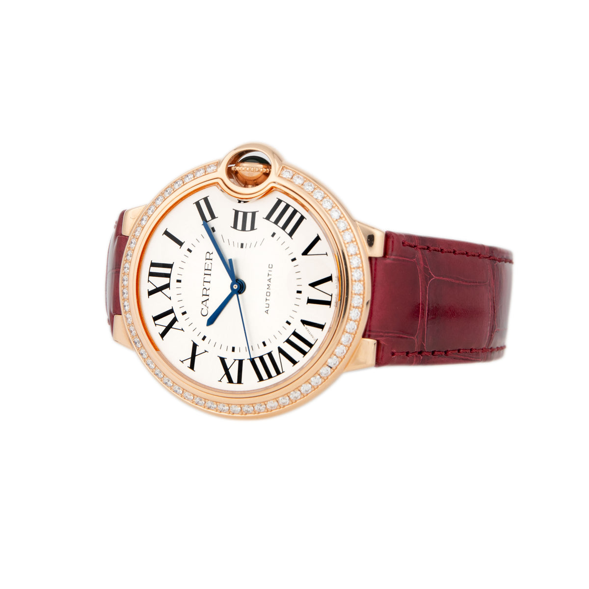 Cartier Ballon Bleu Rose Gold Silver Dial 36mm WJBB0034 Full Set