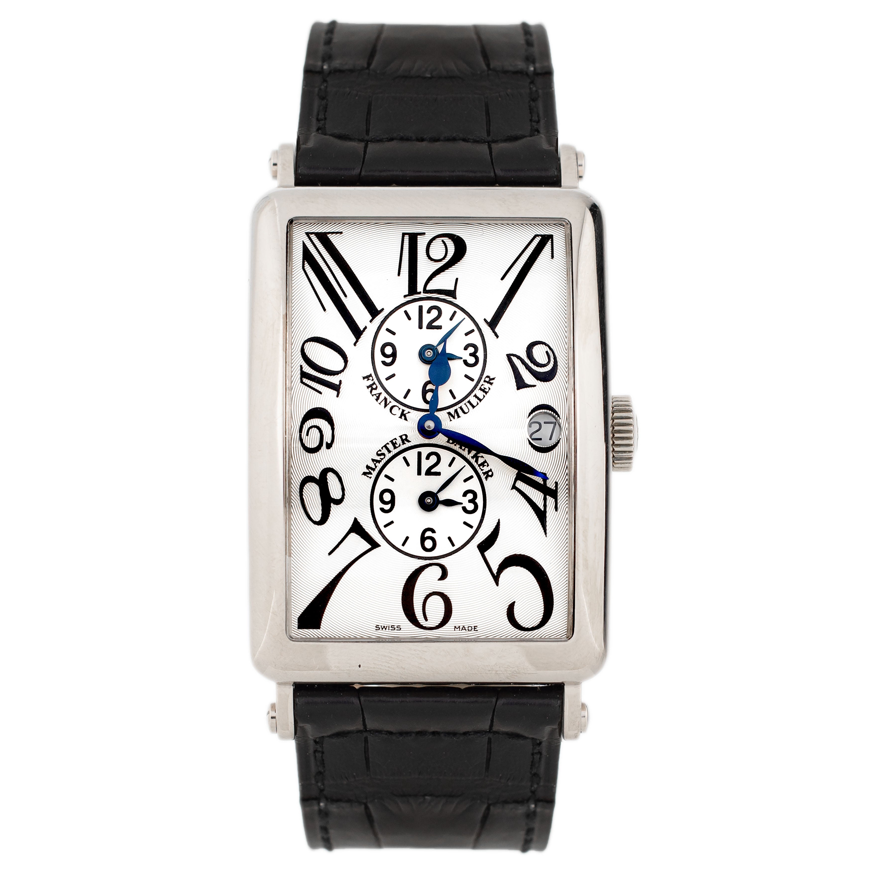 Franck Muller Master Banker Long Island Automatic White Gold Silver Dial 32x45mm 1200 MB Full Set