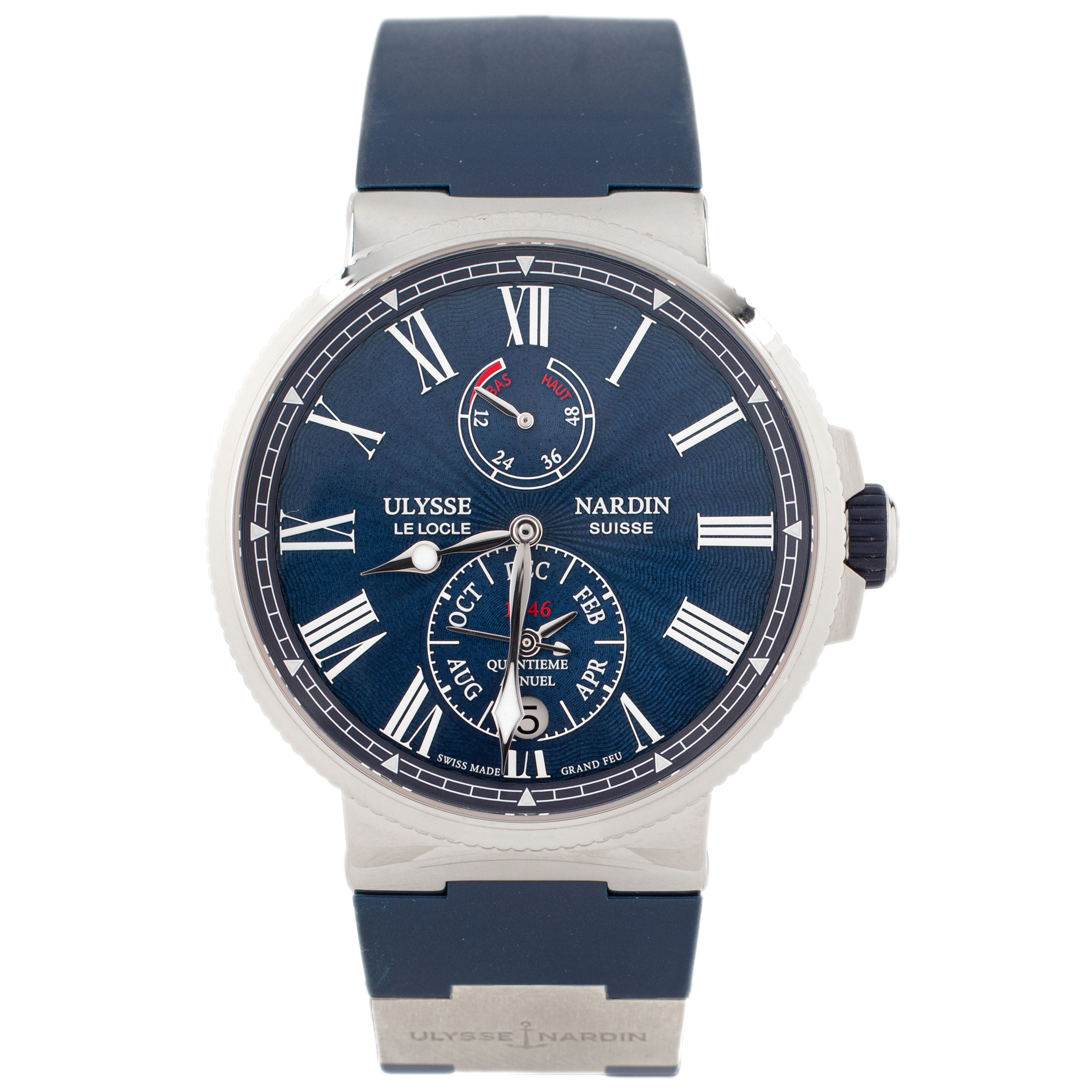 Ulysse Marine Marine Diver Annual Calendar Stainless Steel Blue Dial 43mm 1133-210/E3